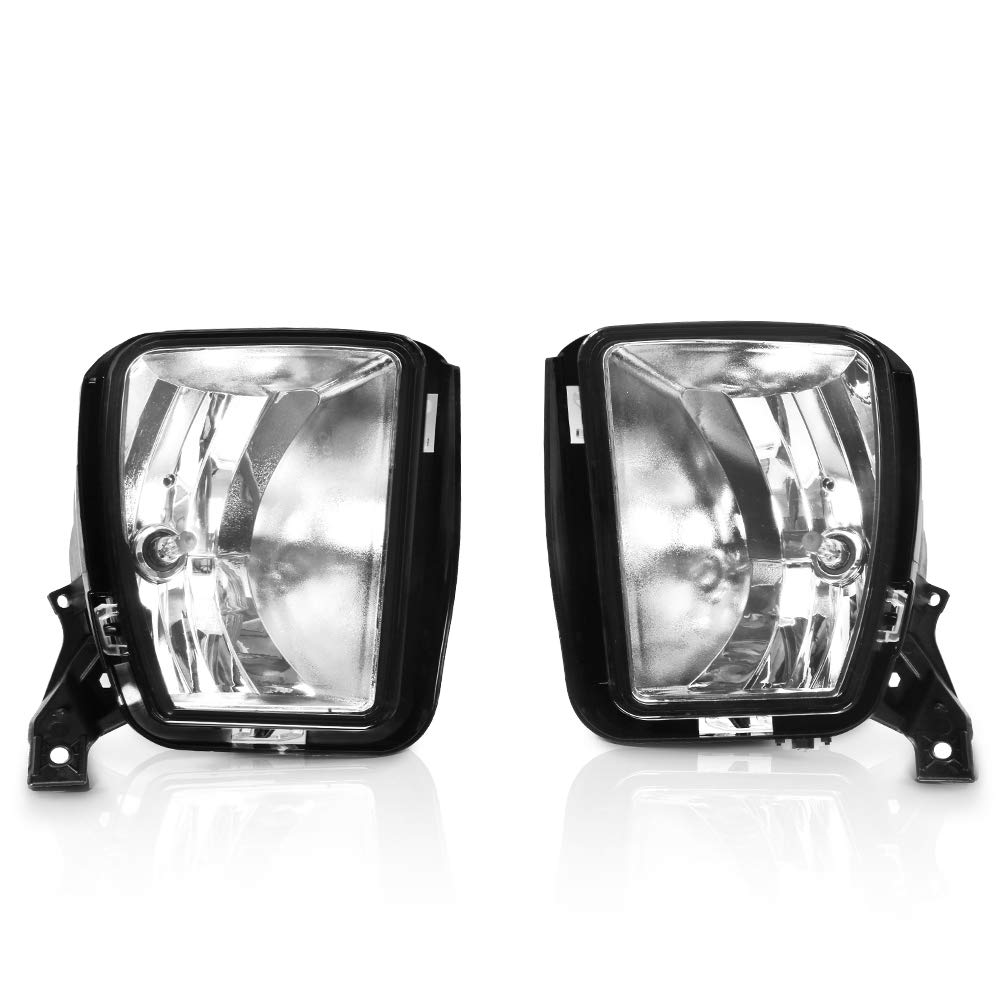 IKON MOTORSPORTS, Fog Lights Compatible With 2013-2018 Ram 1500 & 2019-2023 Ram 1500 Classic Pickup, Passenger & Driver Side Cle