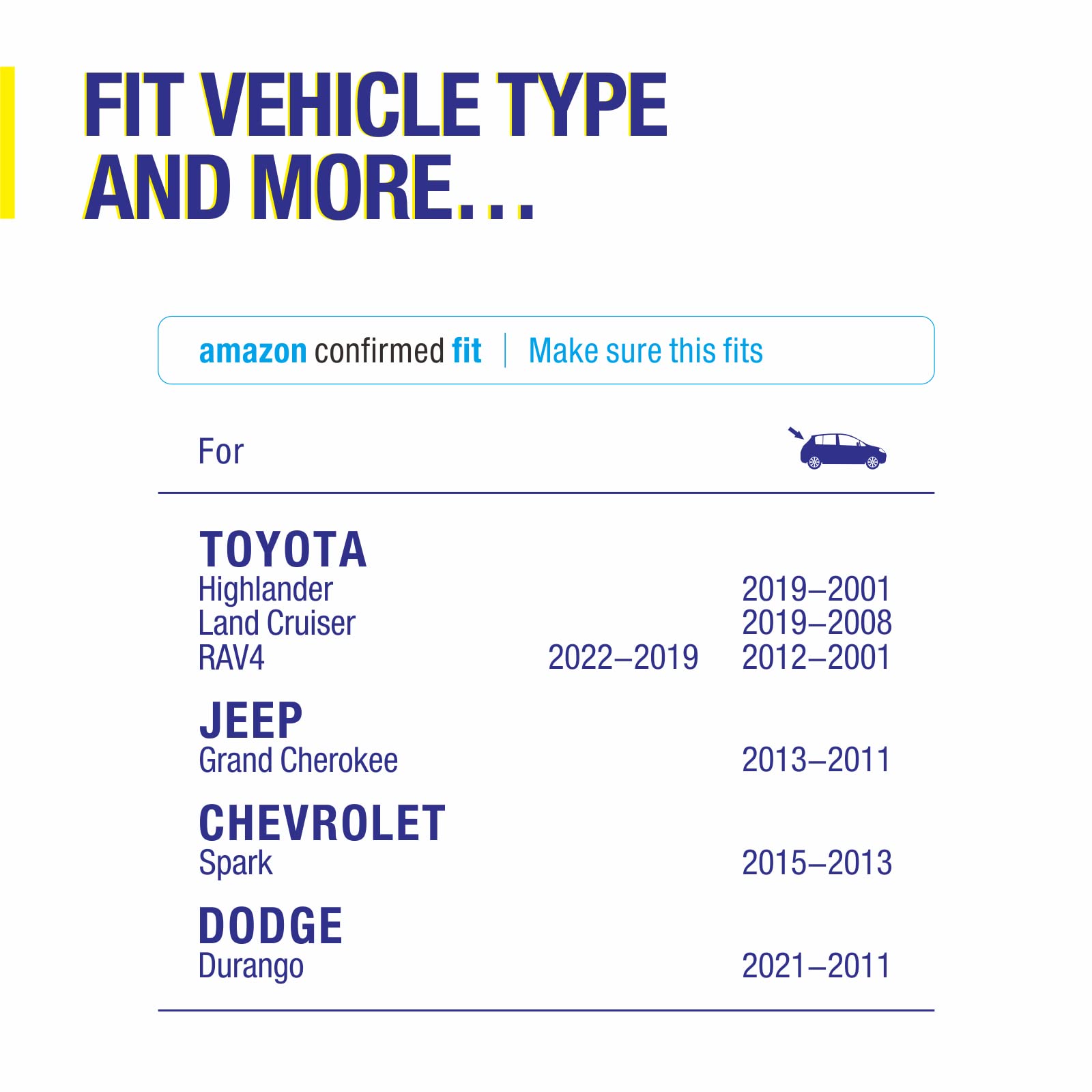 5 Plus 12' Rear Wiper Blades Replacement For Toyota Rav4 2022-2019,2012-2001, Highlander 2019-2001,Land Cruiser 2019-2013,2011-2008, Yaris 2019,11-06 Venza 14-09, Back Windshield Wiper Blades-(12-A)
