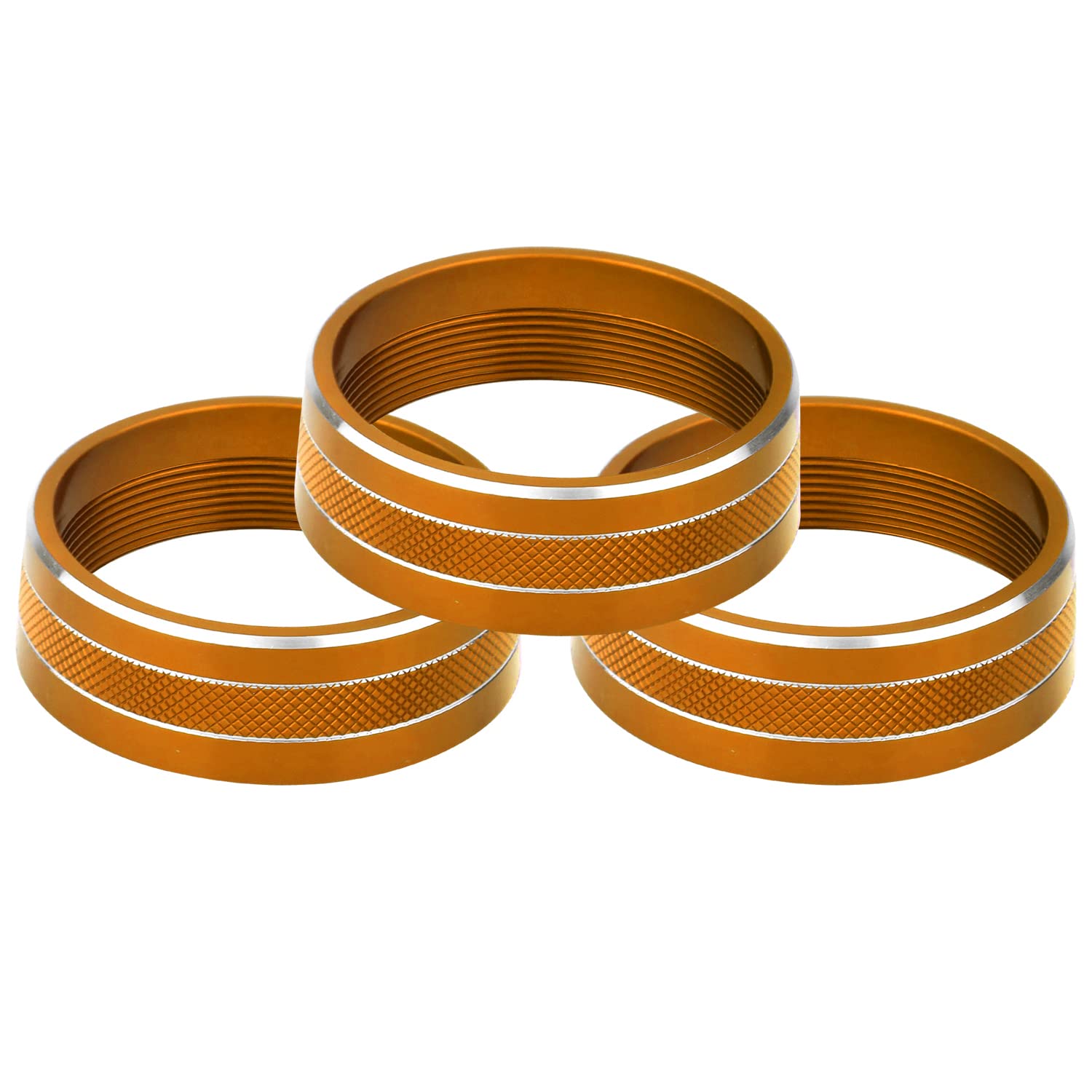 Ac Climate Control Knob Ring Air Conditioner Switch Volume Cover Compatible With 2011-2017 Jeep Wrangler Jk Jku/Dodge Challenger 2008-2014 Interior Conditioning Accessories Trim (Orange)