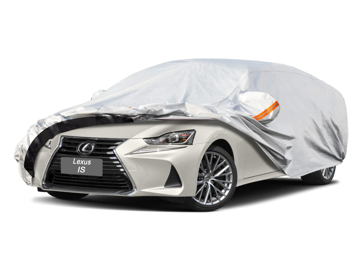 Gunhyi 6 Layer Car Cover Custom Fit Lexus Is Is250 Is300 Is350 (2005-2014) Waterproof All Weather, Heavy Duty Outdoor Snow Sun R