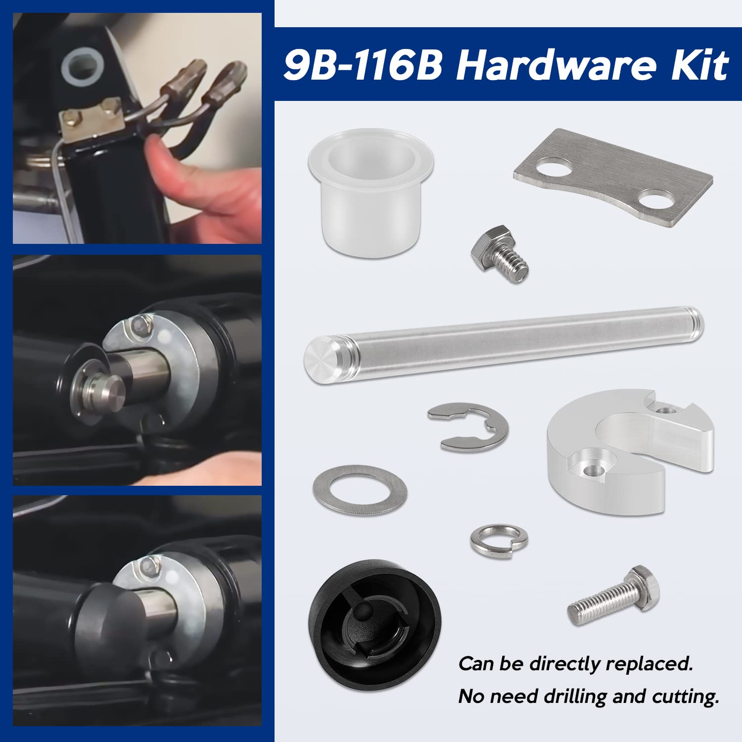 9B-116B Trim Cylinder Pin Cap Bushing Hardware Kit Fit For Mercruiser Alpha 1 Gen 2 Replaces For Sei Marine 9B-116 Mercruiser Alpha One Gen Ii Trim Cylinder Hardware Kit