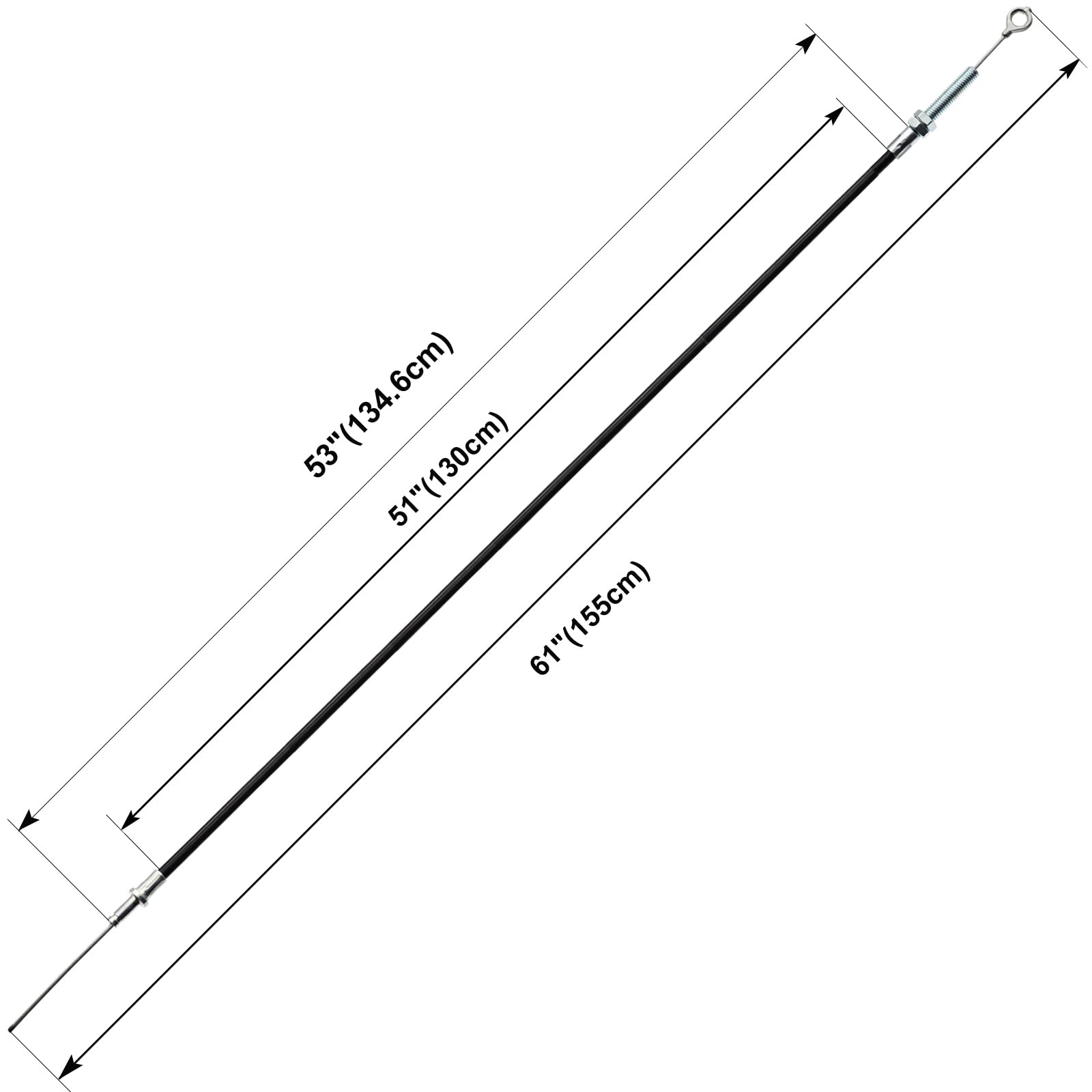 Riyitauto Universal Throttle Cable 60 Inch Long For Manco 8252 Cart Asw Go Kart Motorcycle Gas Scooter Minibike Buggy