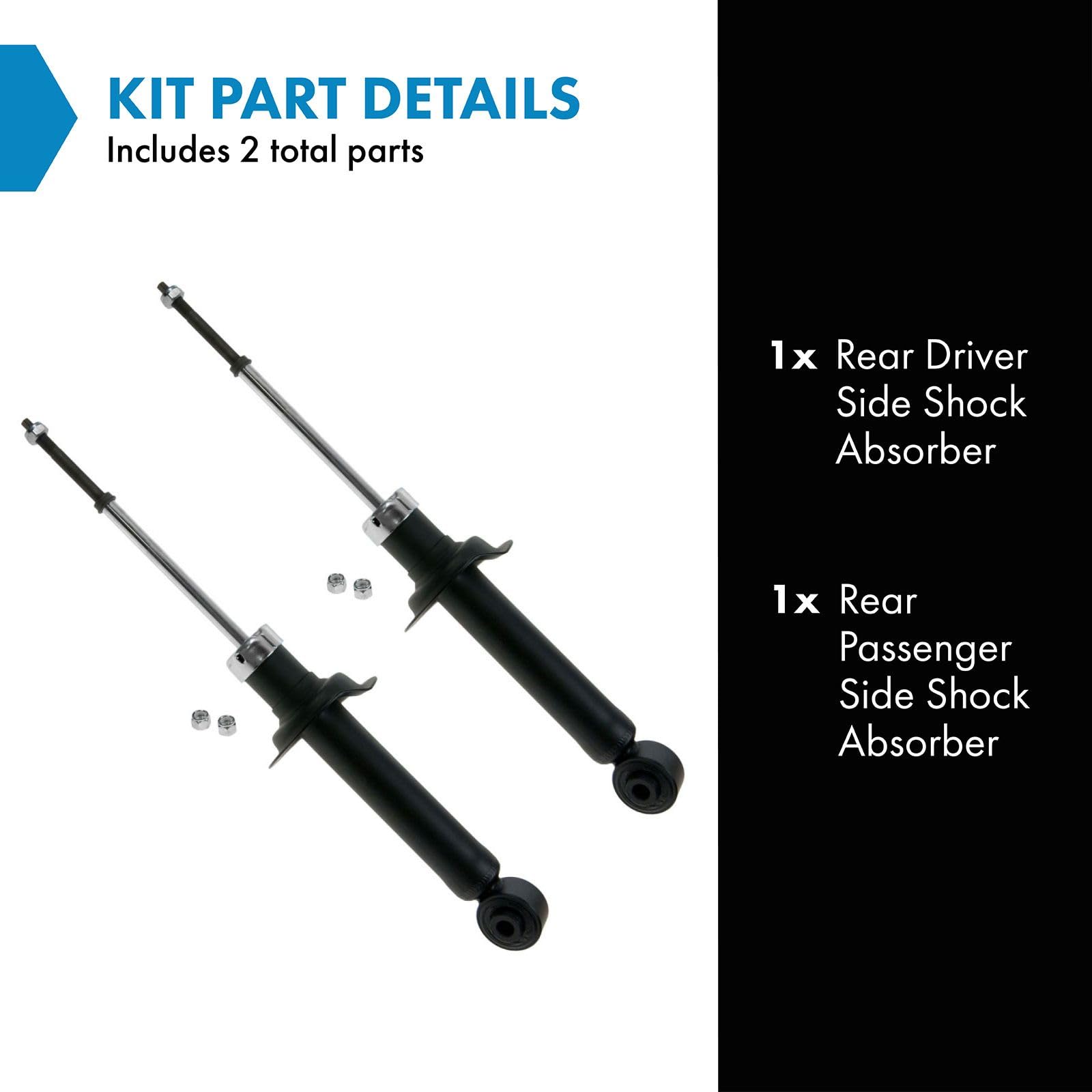 Trq Rear Shock Absorber Set Compatible With 1999-2002 Infiniti G20 1995-1998 Nissan 200Sx 1995-1999 Sentra