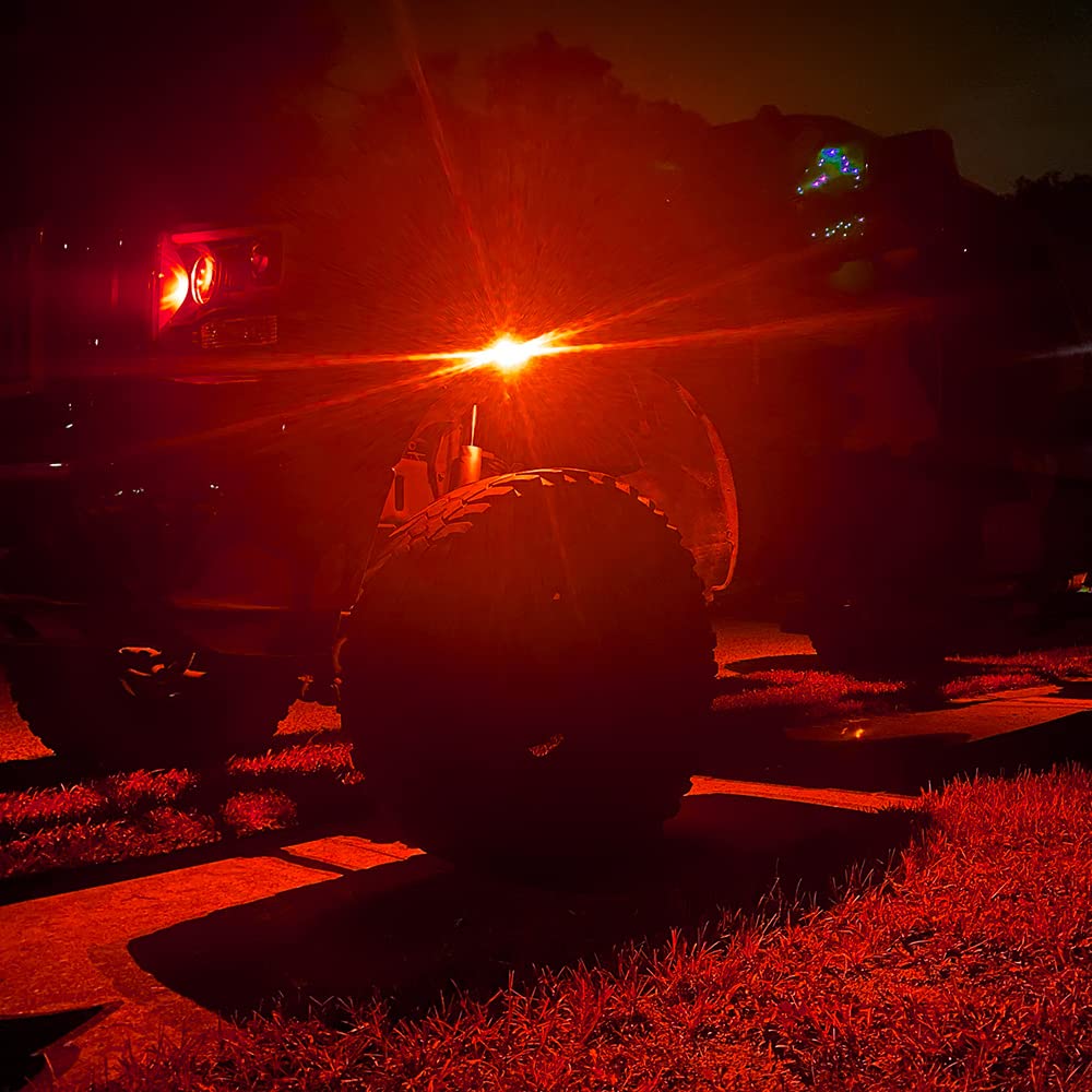 Sunpie 12 Pods Red Rock Lights Kits For Off Road Truck Car Atv Suv Motorcycle Under Body Glow Light Lamp Trail Fender Lighting,