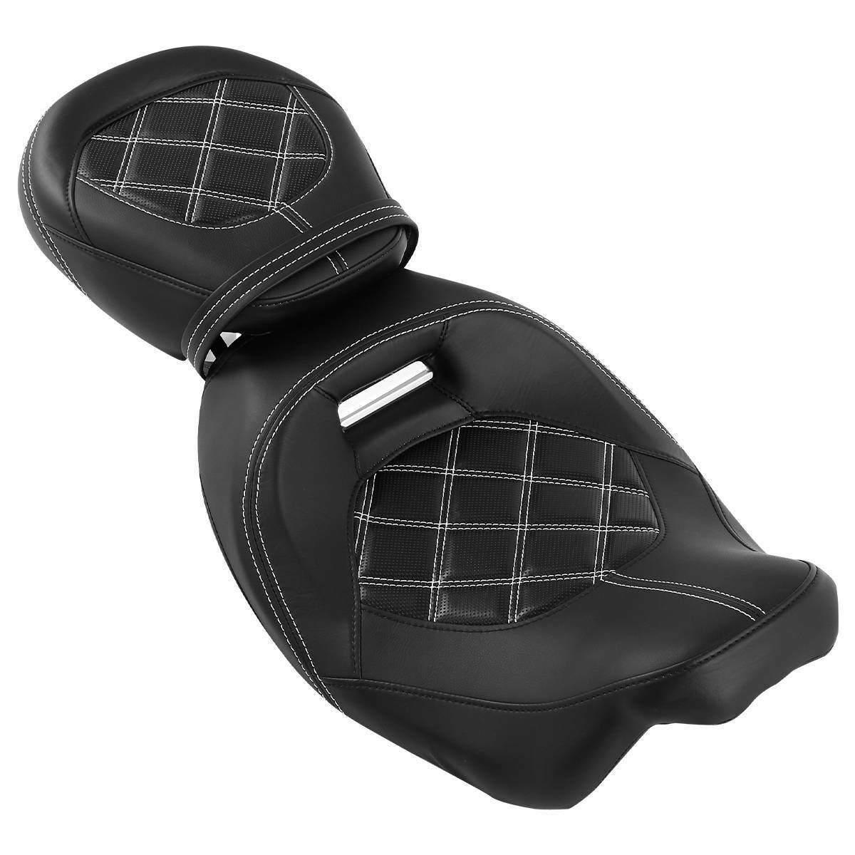 Low-Profile Driver Rider Seat Passenger Pillion Set Fit For Harley Touring Road King Flhr Street Glide Flhx 2009-2023