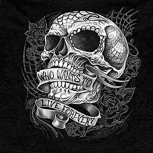 Hot Leathers Mens Motorcycle Gmz4356 Men S Sweet Demise Black Hoodie, Black, X-Large Us