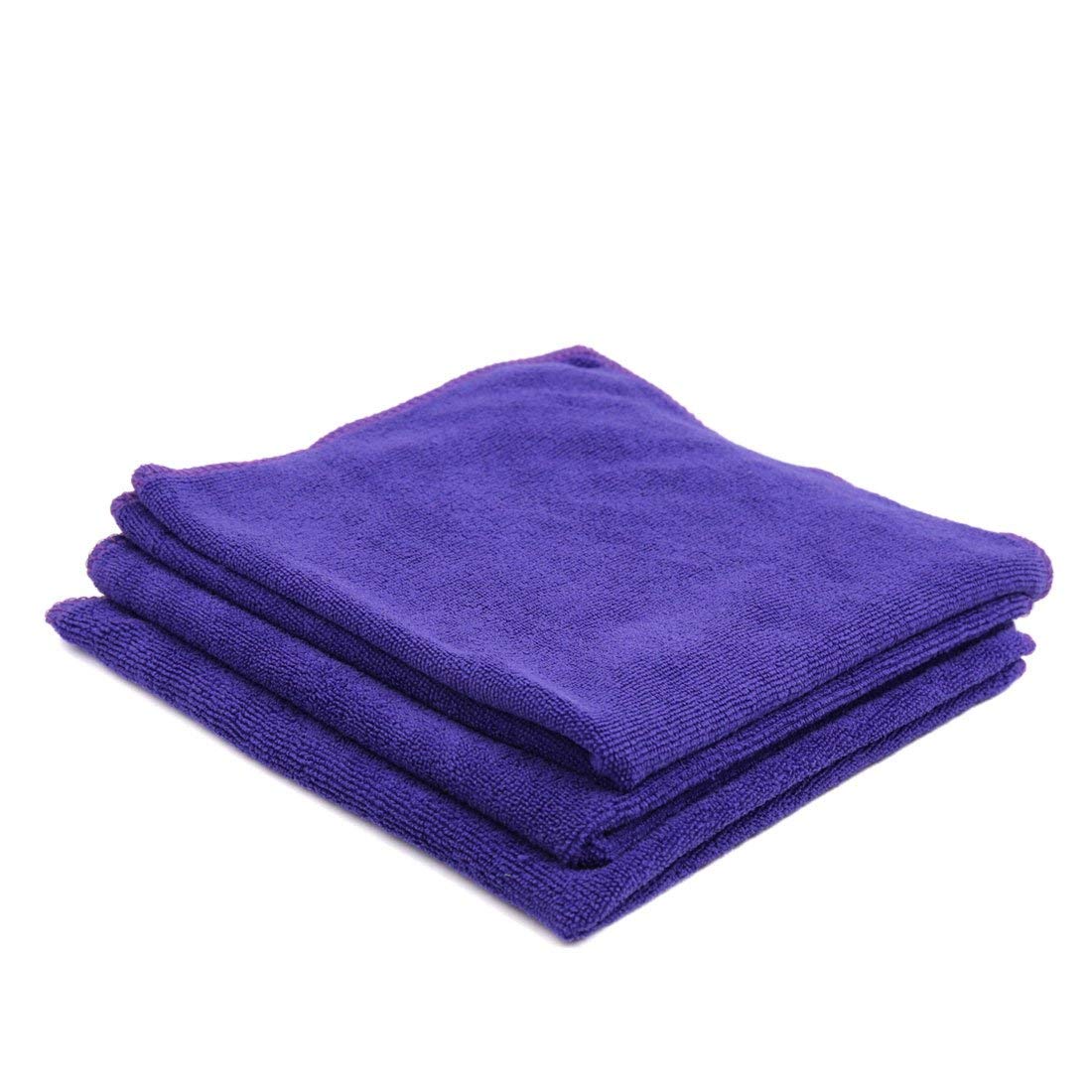 KTM Healthcare 3pcs 40 x 40cm 300GSM Microfibe Car Towel Drying Washing Cloth Purple
