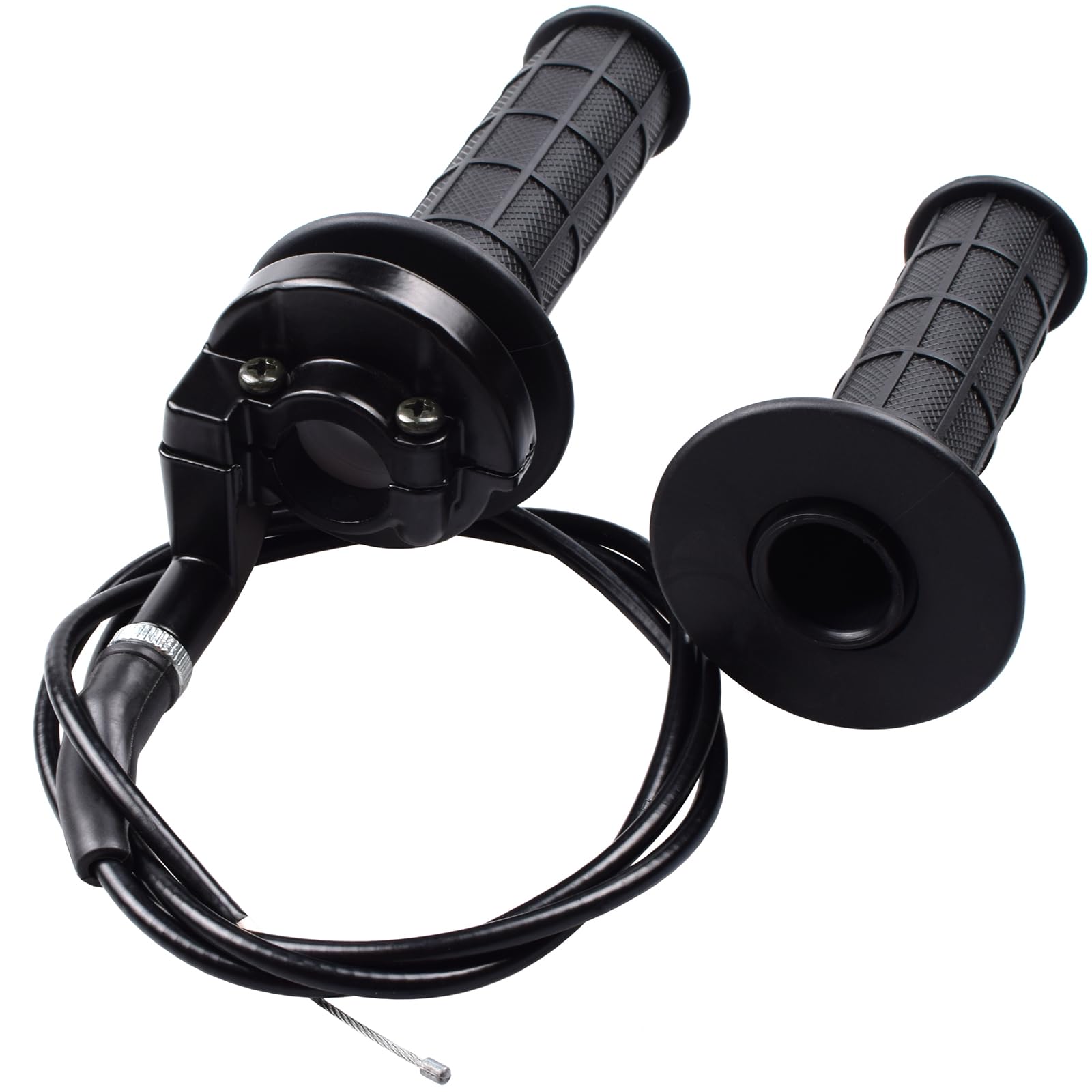 Riyitauto 7/8' 22Mm Twist Throttle Accelerator Handle Grips And 36 Inches Cable Set For 50Cc 70Cc 110Cc 125Cc 2-Stroke Engine Gas Yamaha Ssr Coolster Roketa X-Treme Apollo X-Pro Gas Mini Dirt Pit Bike
