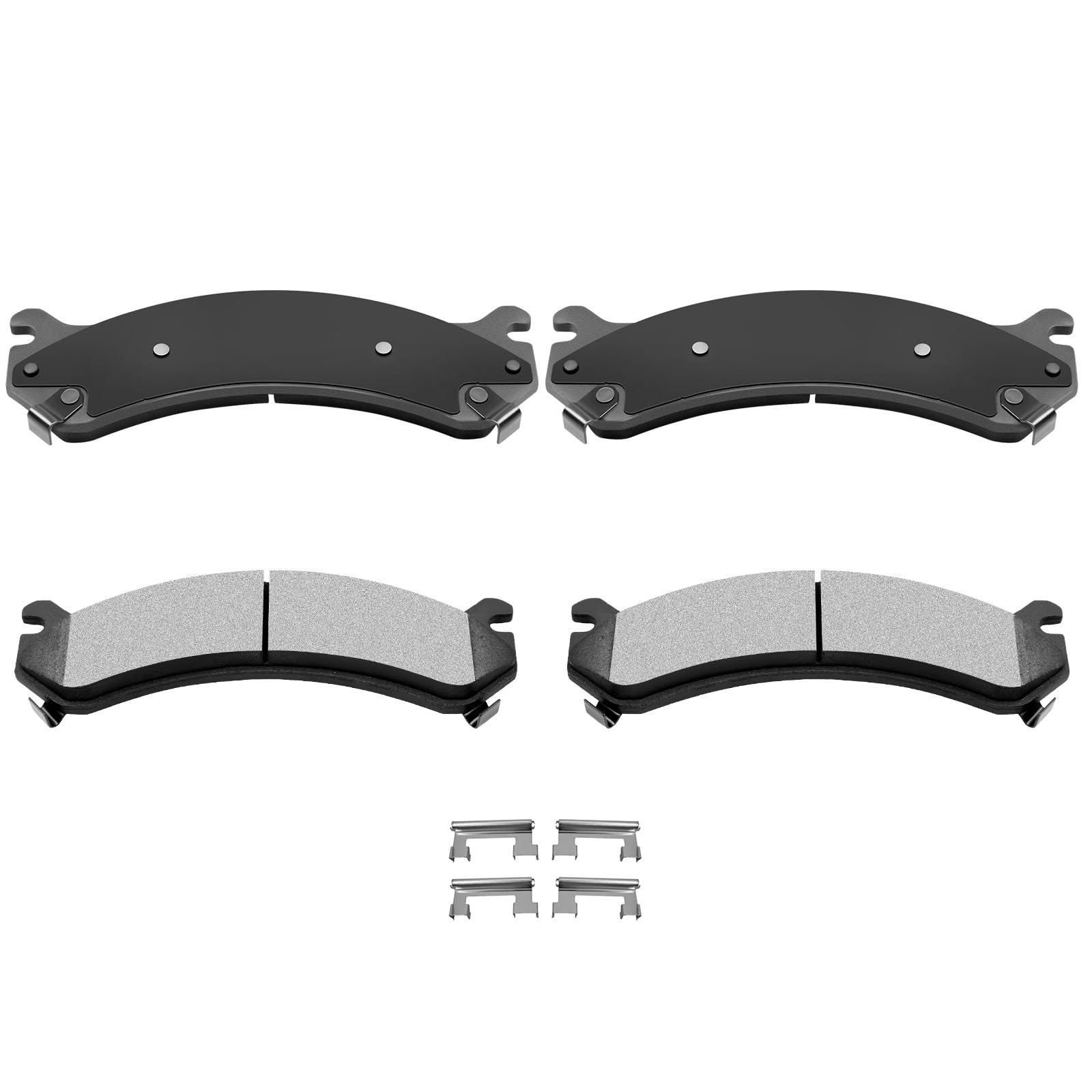 Automuto 4Pcs Front Semi-Metallic Disc Brake Pads Set D784 For Gmc Savana 3500, 4500, Sierra 1500, 2500, Hummer H2