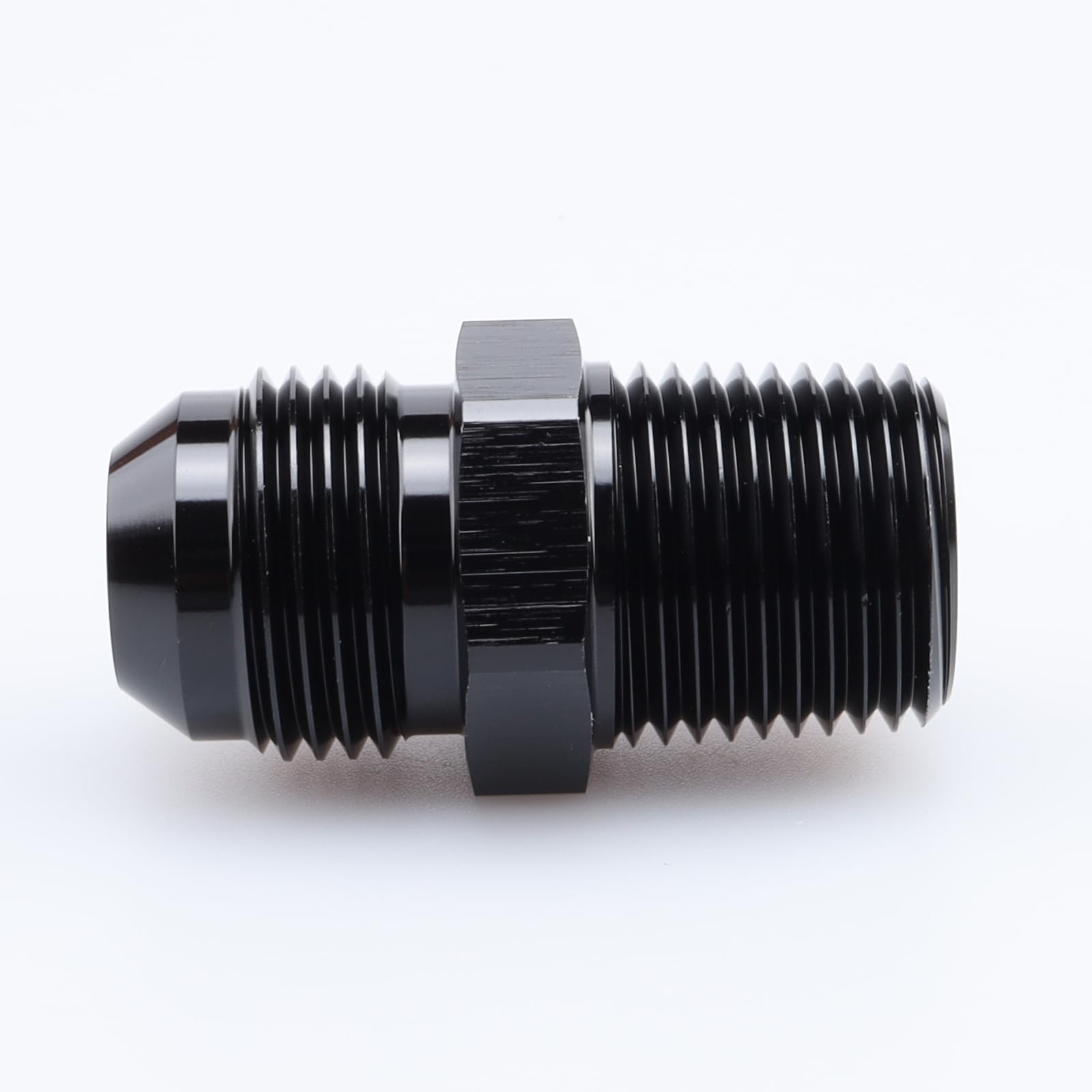 Ac Performance Male 1/2'' Npt To -10 An Flare Adapter Straight Aluminum Black