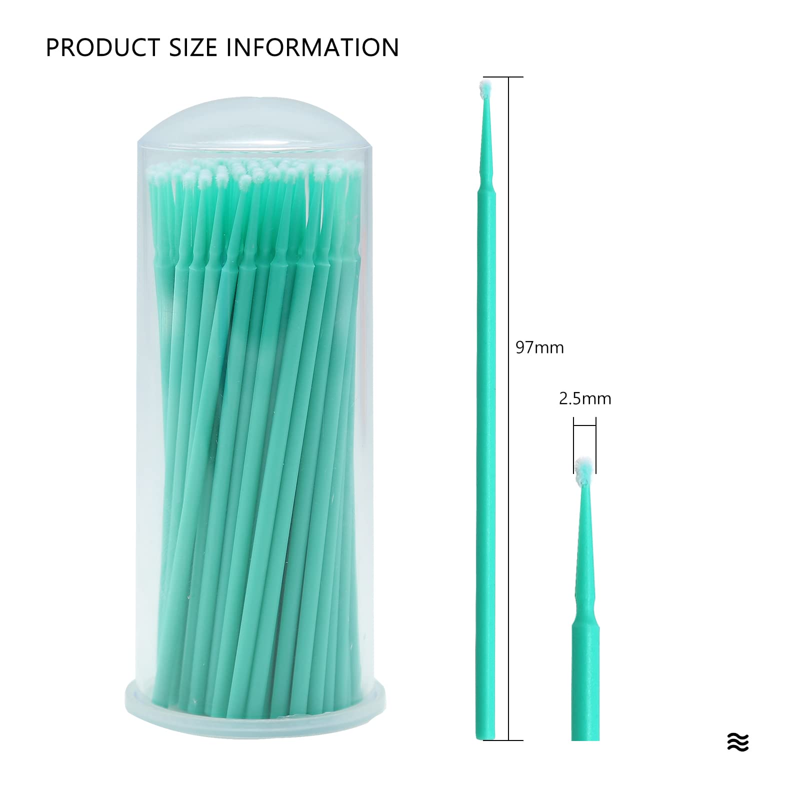 Touch Up Paint Brushes For Automotive Paint Chip Repair Disposable Micro Applicators-100 Pieces Green