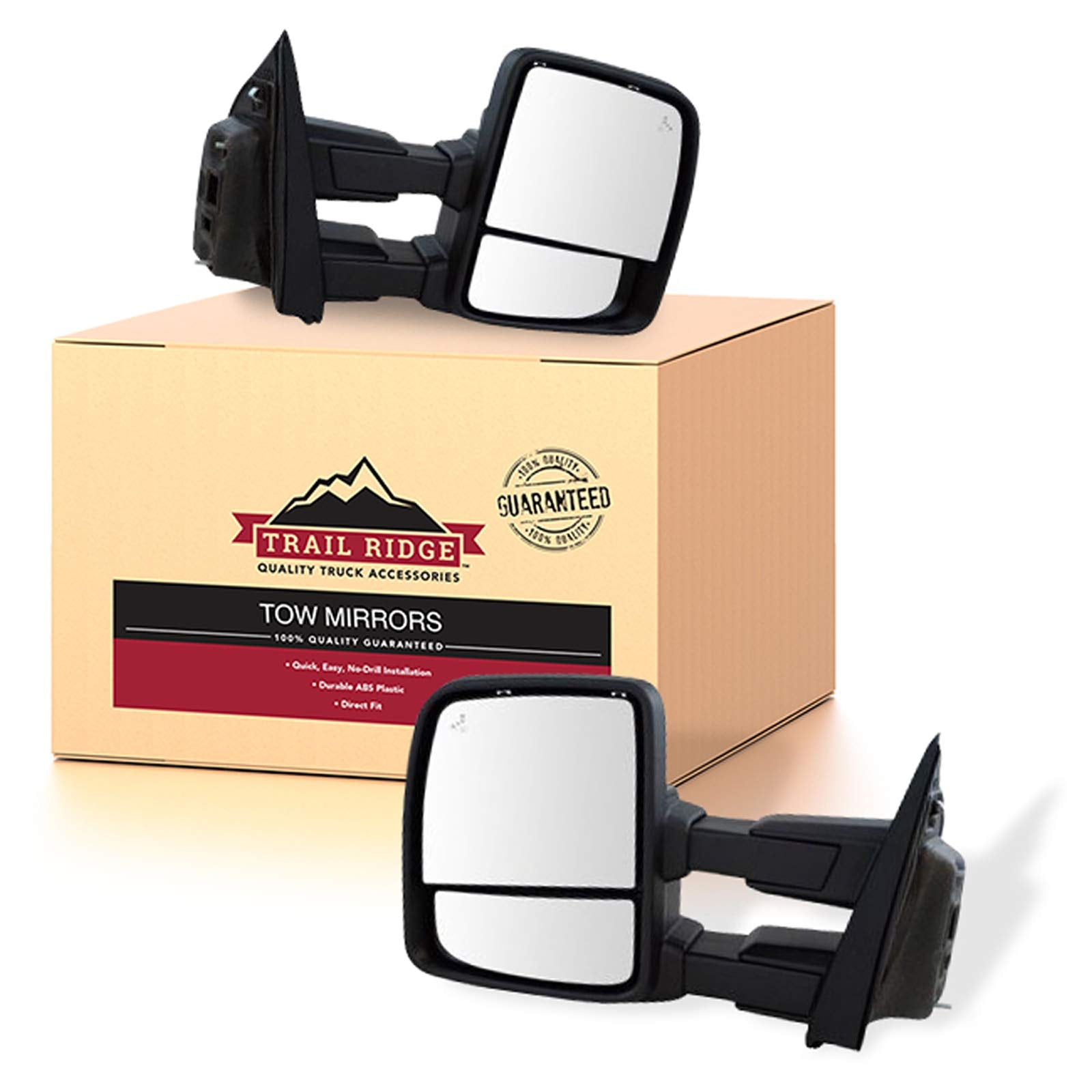 Trail Ridge Mirror Set Manual Folding Fo1320525 Fo1320526 Fo1321525 Fo1321526 Compatible With 2015-2018 Ford F-150