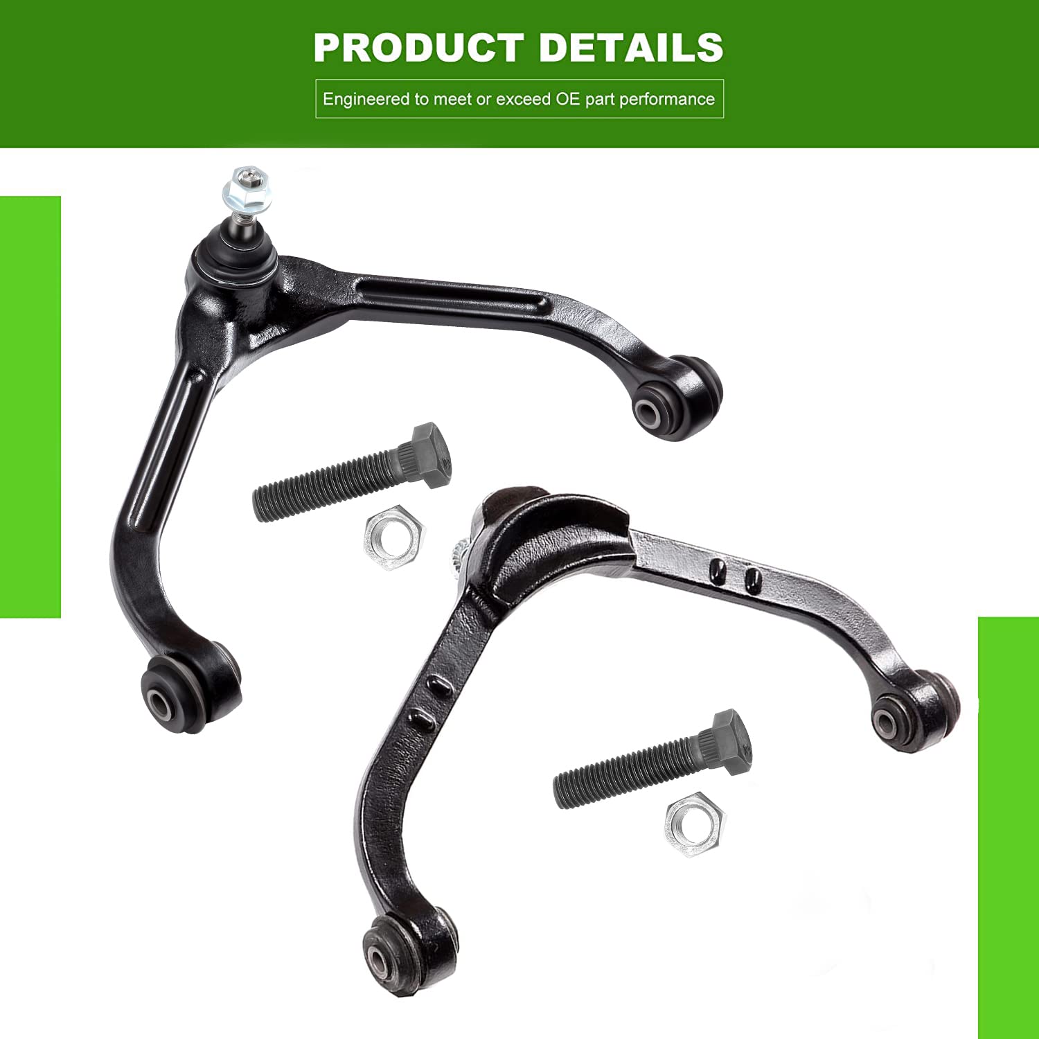 Scitoo - 8Pc Set Suspension Kit Front Upper Control Arm With Ball Joint Fit 2002-2005 For Jeep Liberty 2.4L 2.8L 3.7L Lower Ball Joint Inner Outer Tie Rods Kit