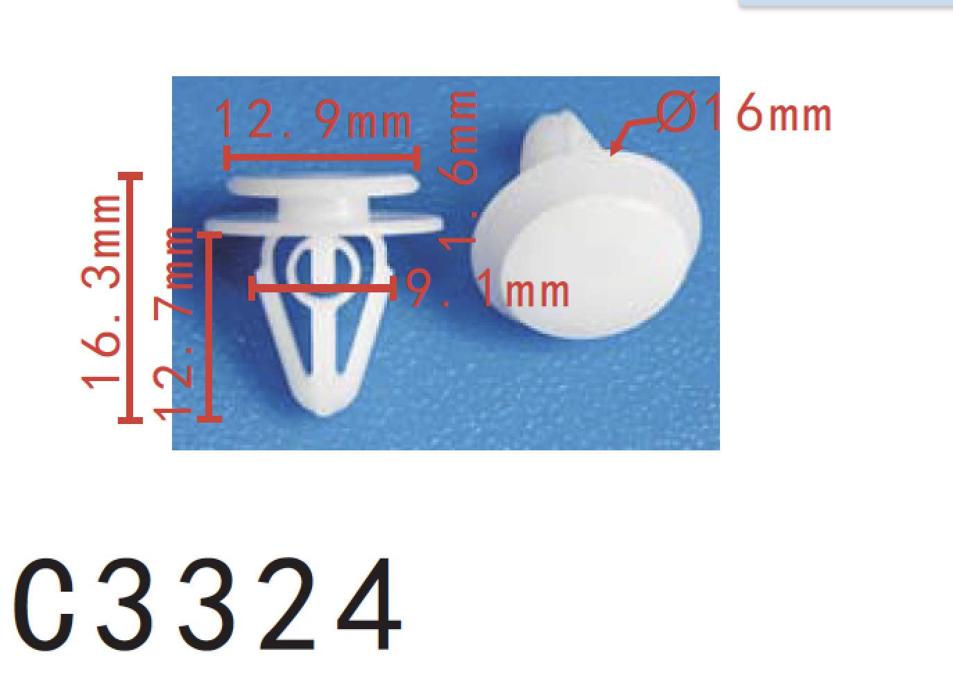 Autobahn88 Retainer Clip For Sill Panel, Compatible With Suzuki Sx4 (Oem: 09409-08328) (Pack Of 20)