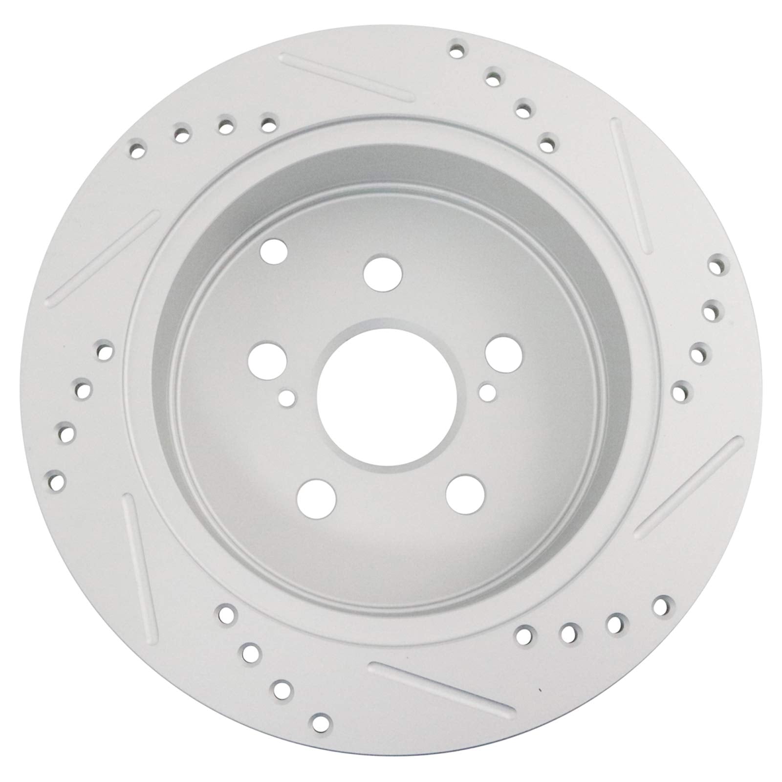 Trq Rear Brake Rotors Set Performance Premium G-Coated Slotted X Drilled Driver & Passenger Side Compatible With 2005-2010 Scion