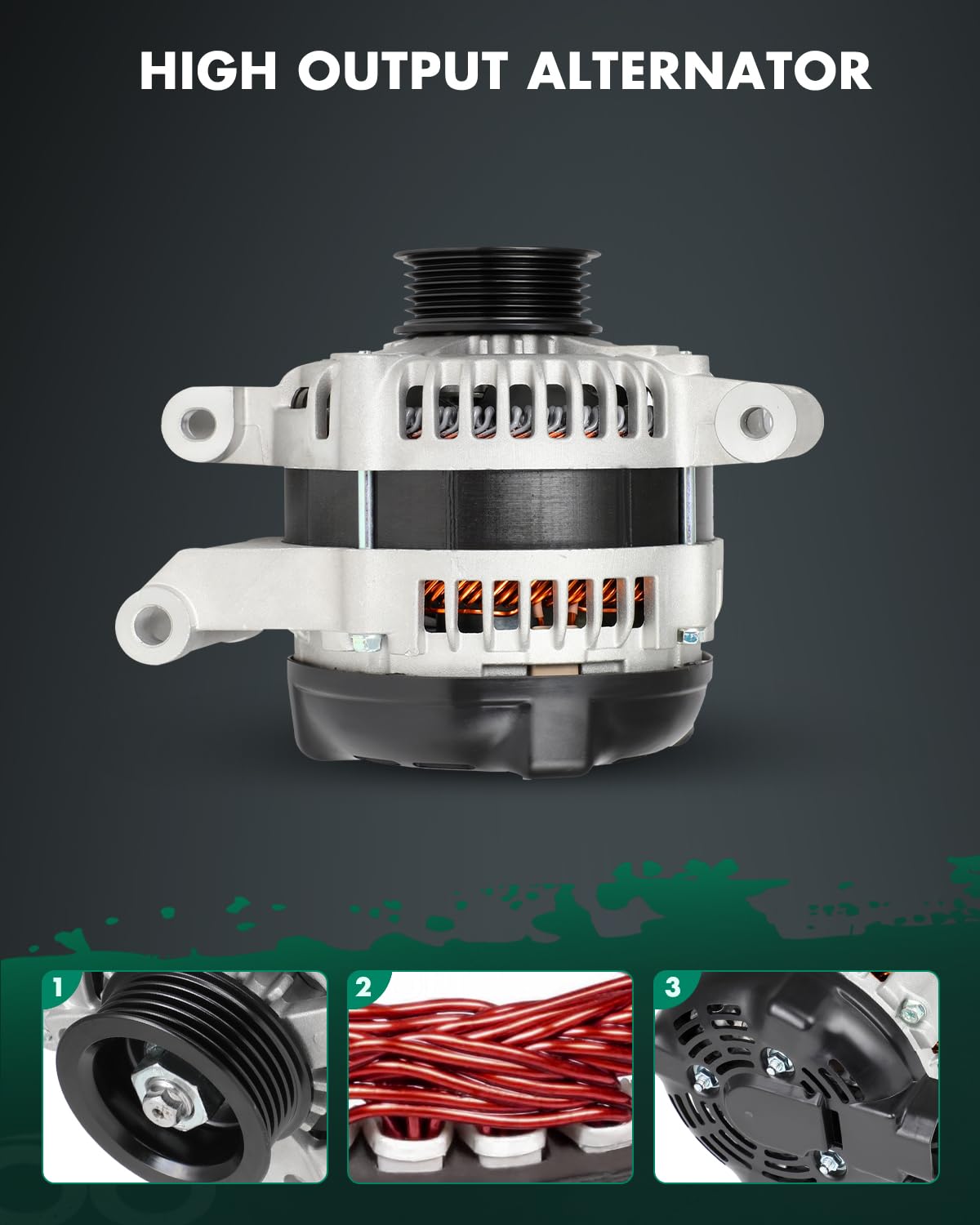 SCITOO Alternator Fits for Chevrolet HHR 2006-2007, for Cobalt 2005-2007 & for Pontiac G5 2007, for Pursuit 2005-2006, 2.2L 2.4L