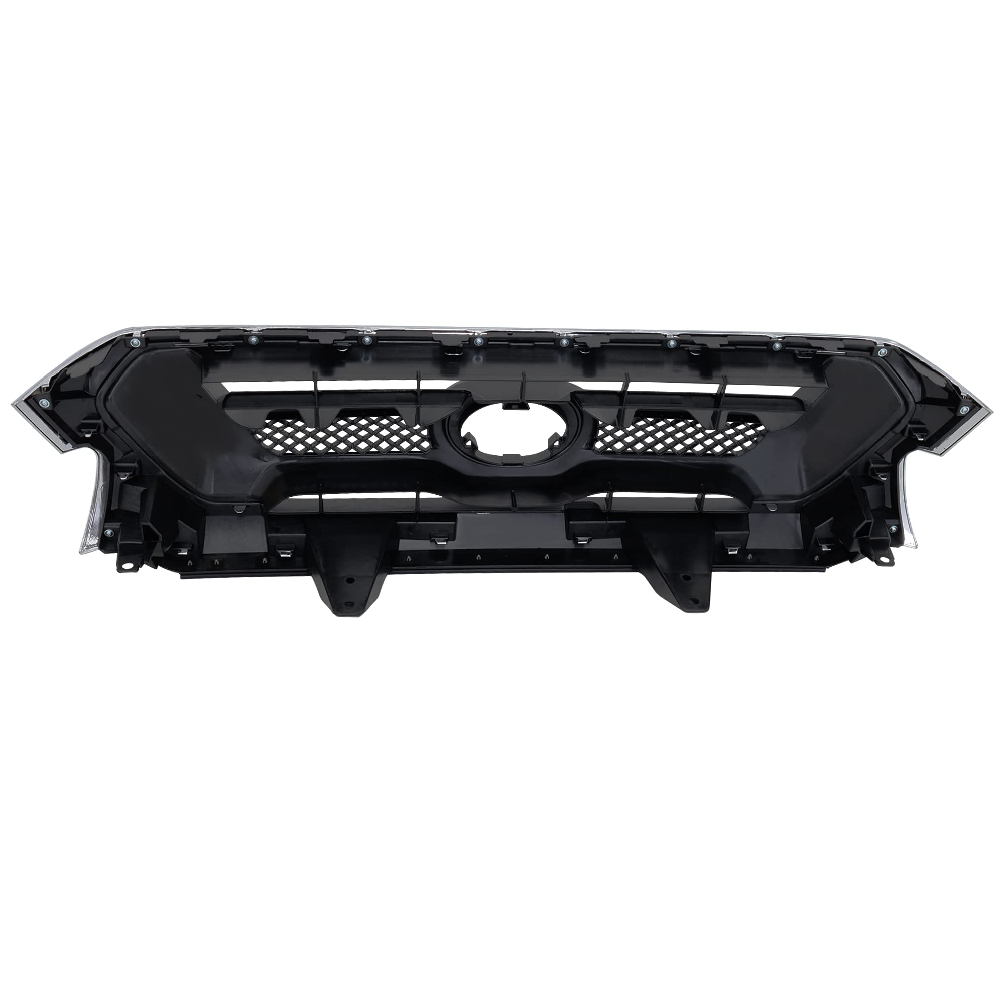 Garage-Pro Grille Assembly Compatible with 2012-2015 Toyota Tacoma With Emblem Provision Painted Black Insert and Chrome Shell