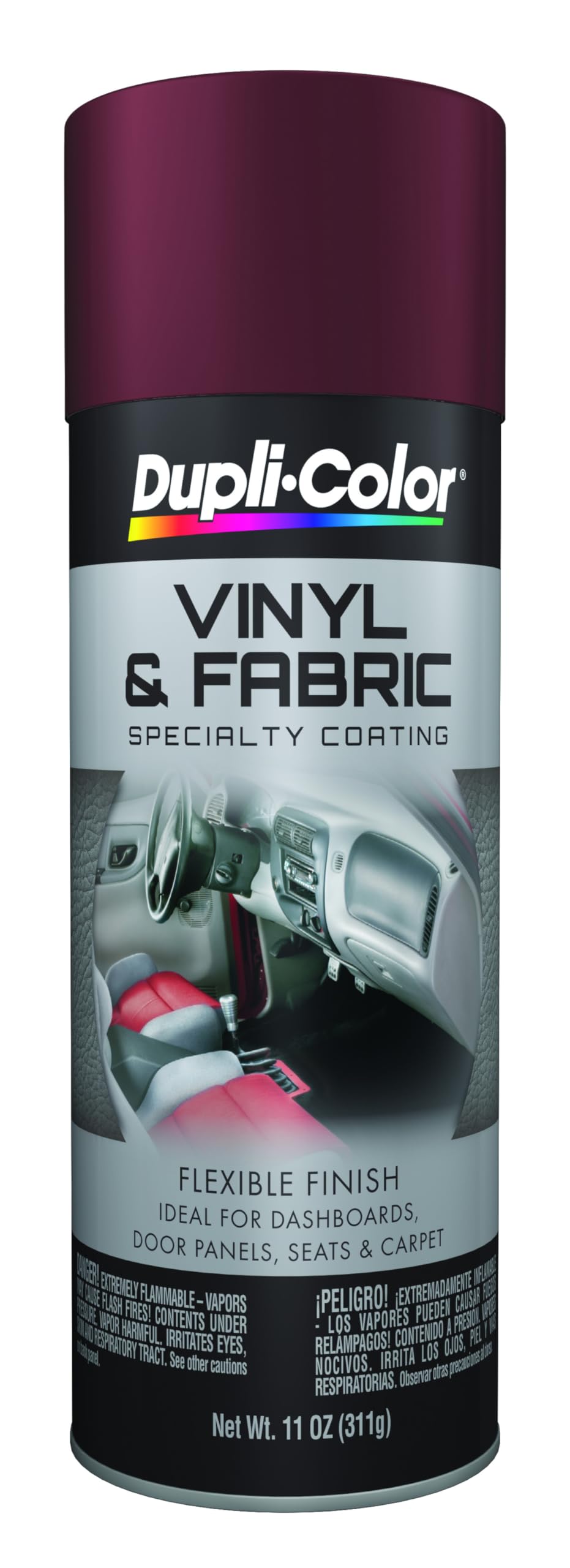 Dupli-Color Hvp110 Vinyl And Fabric Coating Spray Paint - Burgundy - 11 Oz Aerosol Can