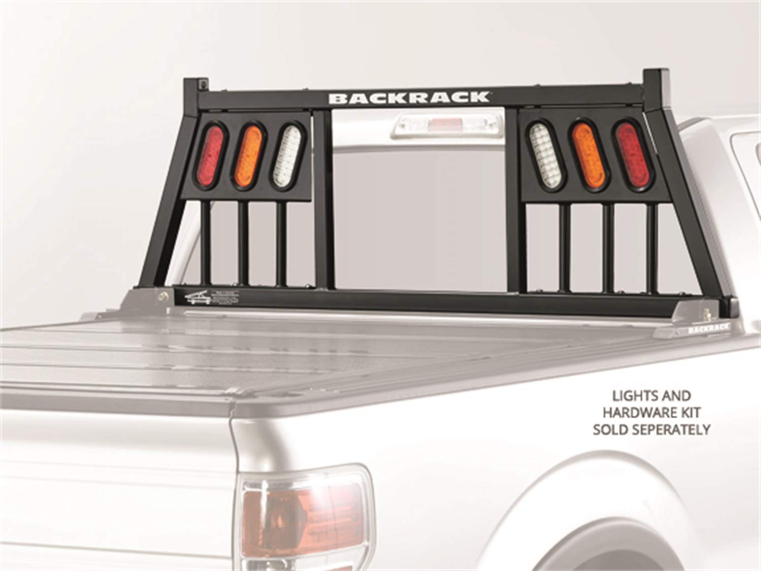 Realtruck Backrack Three Light Rack Frame Only | Black, No Drill | 147Tl | Fits 1999-2025 Ford F-250/F-350/F-450; 2017-2025 Ford