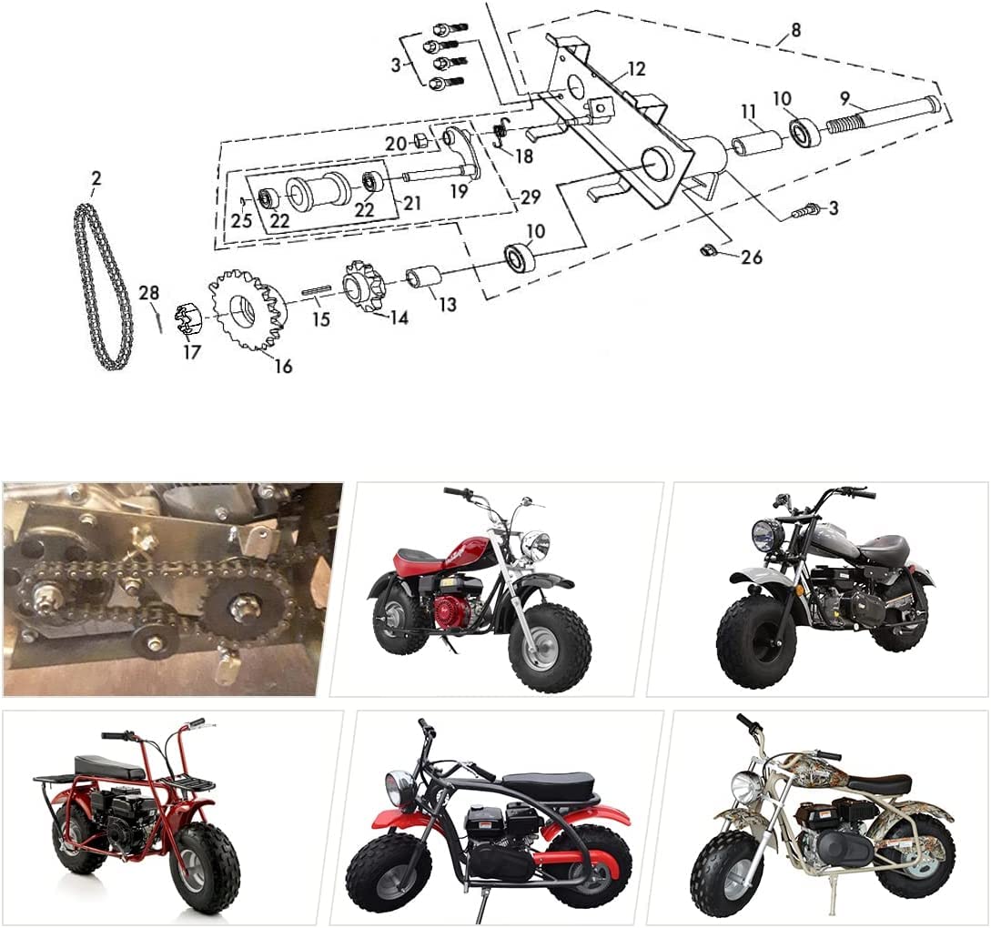 Yoxufa 420 Chain Master Link Connector Link For Coleman Mini Bike Ct200U Ct200U-Ex Bt200X Baja Warrior Massimo Mb200 Xr Crf50 Ssr 110 125Cc Taotao Coolster Apollo Atv Pit Dirt Bike Motorcycle Parts