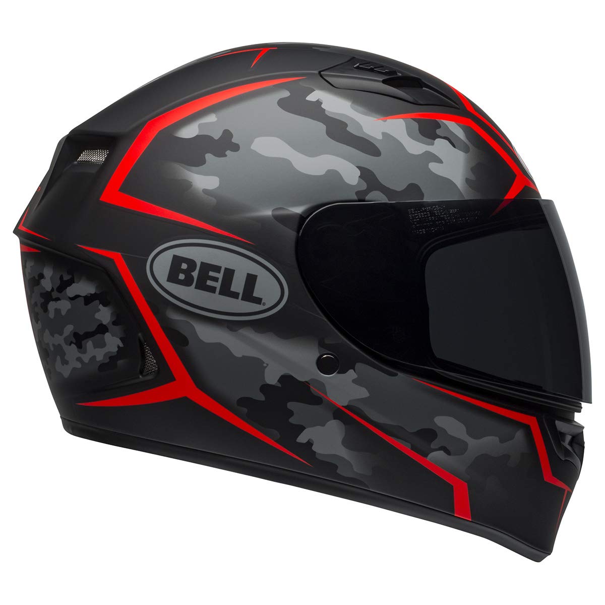 Bell Qualifier Full-Face Motorcycle Helmet (Stealth Camo Matte Black/Red - Small)