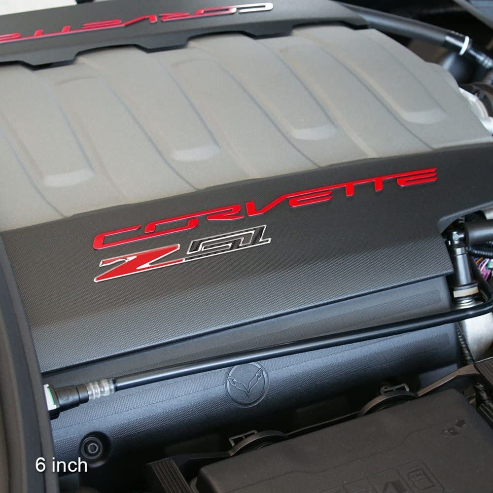 West Coast Corvette C7 Z51 Badge/Emblem - Domed - Carbon Fiber Look w/Chrome Trim: C7 Stingray Z51 (6 inch)