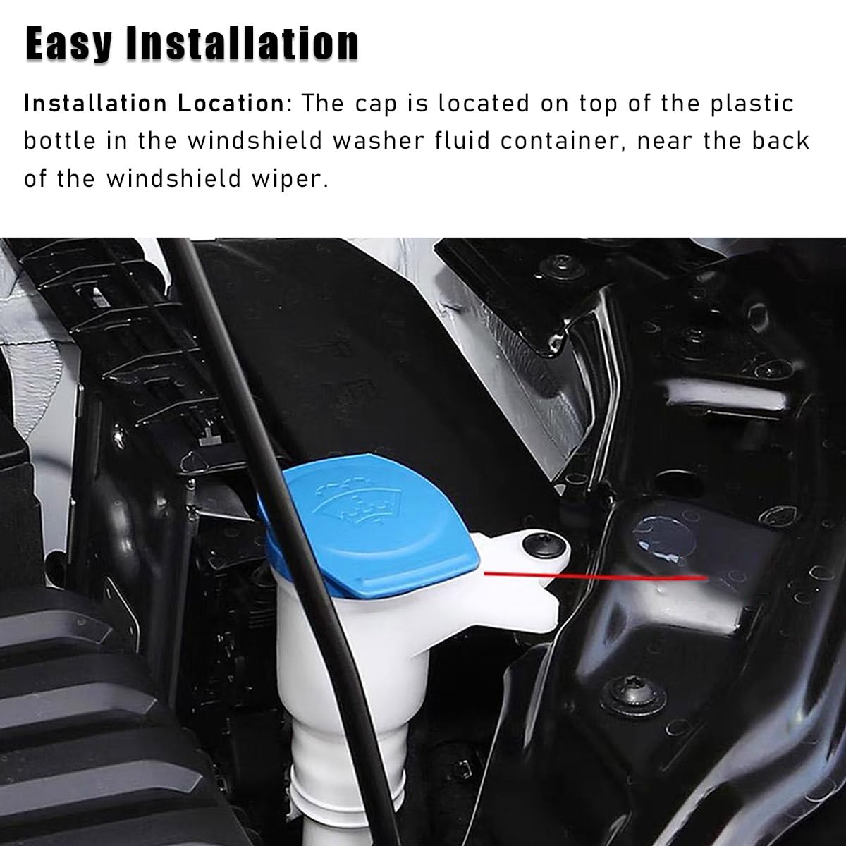 Suvnie Windshield Wiper Washer Fluid Reservoir Tank Bottle Cap Cover, Oe Number 3Q0955455, Car Wiper Bottle Cover Replacement Co