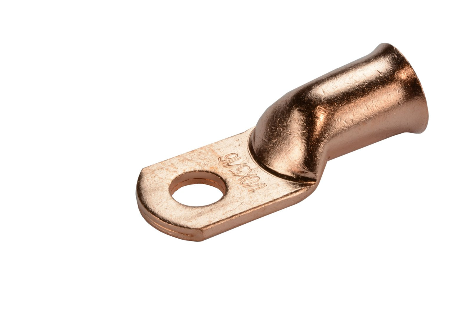 Temco 50 Pack Bare Copper Welding Battery Cable Ends, Lugs Terminal 1/0 Awg 5/16 '' Hole (6 Awg To 1/0 Awg Options Available)