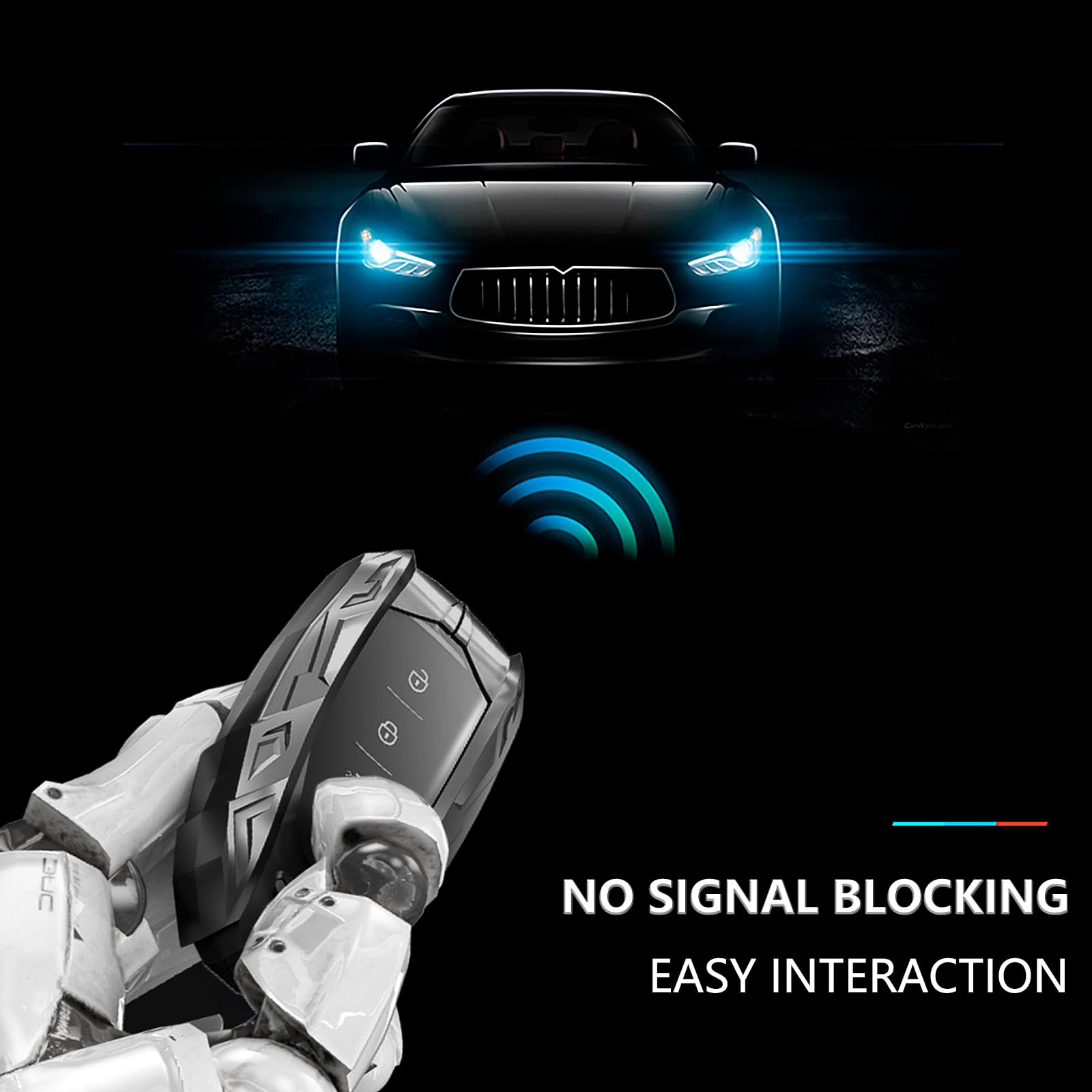 Ocezbiis For Chevrolet Key Fob Cover,Keychain,Zinc Alloy Protection Car Key Case for Chevy Equinox Malibu Camaro Cruze Blazer Tr