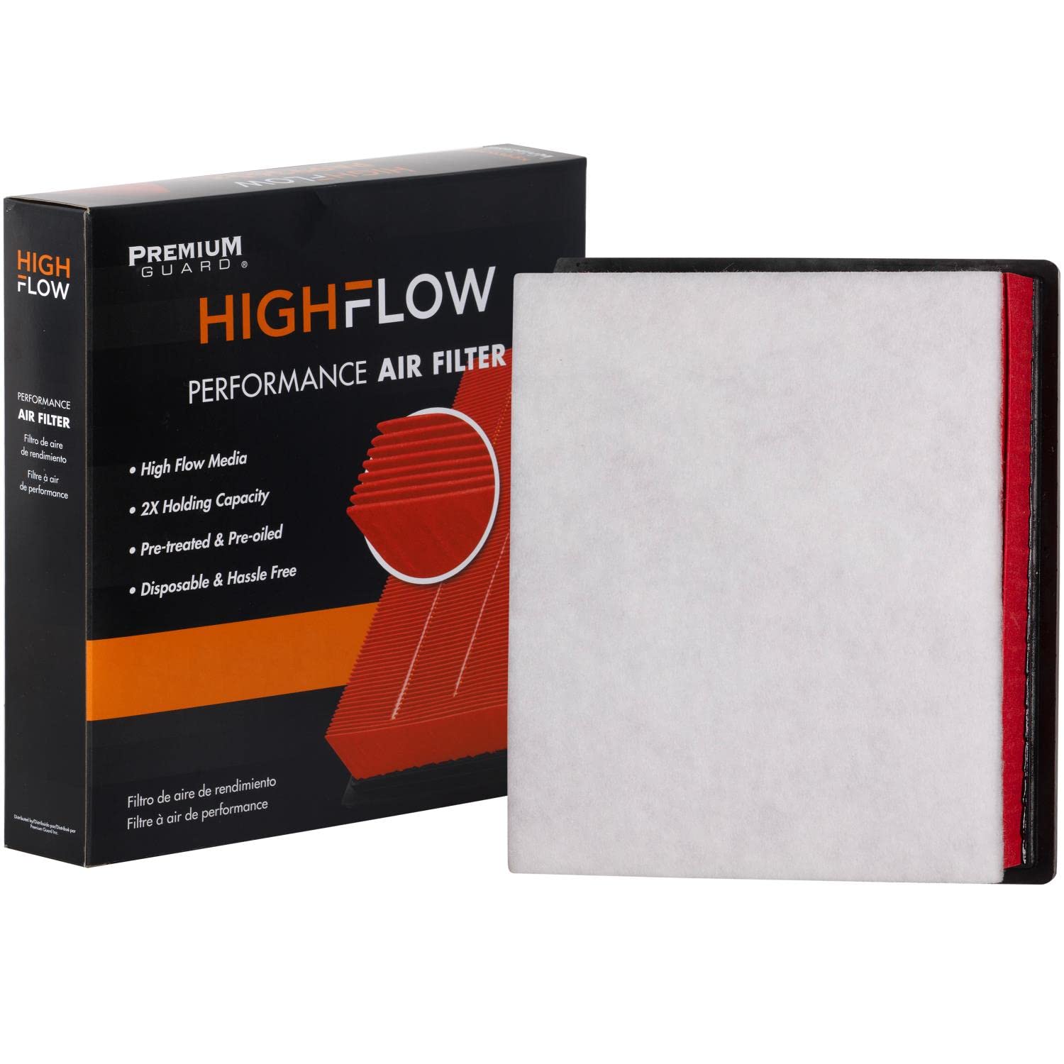 Highflow High Performance, Pre-Oiled Disposable Engine Air Filter Pa8172X | Fits 2016-2023 Toyota Tacoma, 2014-2021 Tundra, 2014