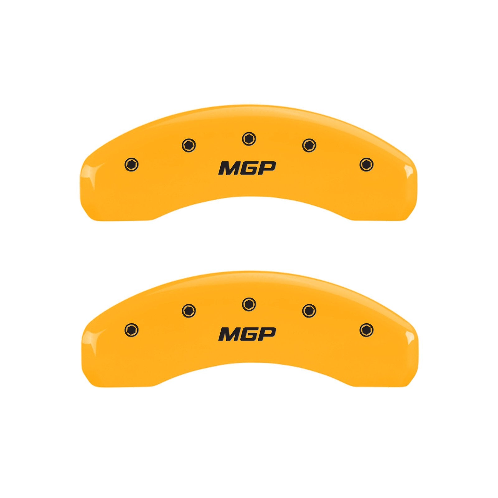 Mgp Caliper Covers 12197Smgpyl Caliper Cover, Set Of 4 (Yellow Engraved Front And Rear: Mgp Powder Coat Finish Black Characters)