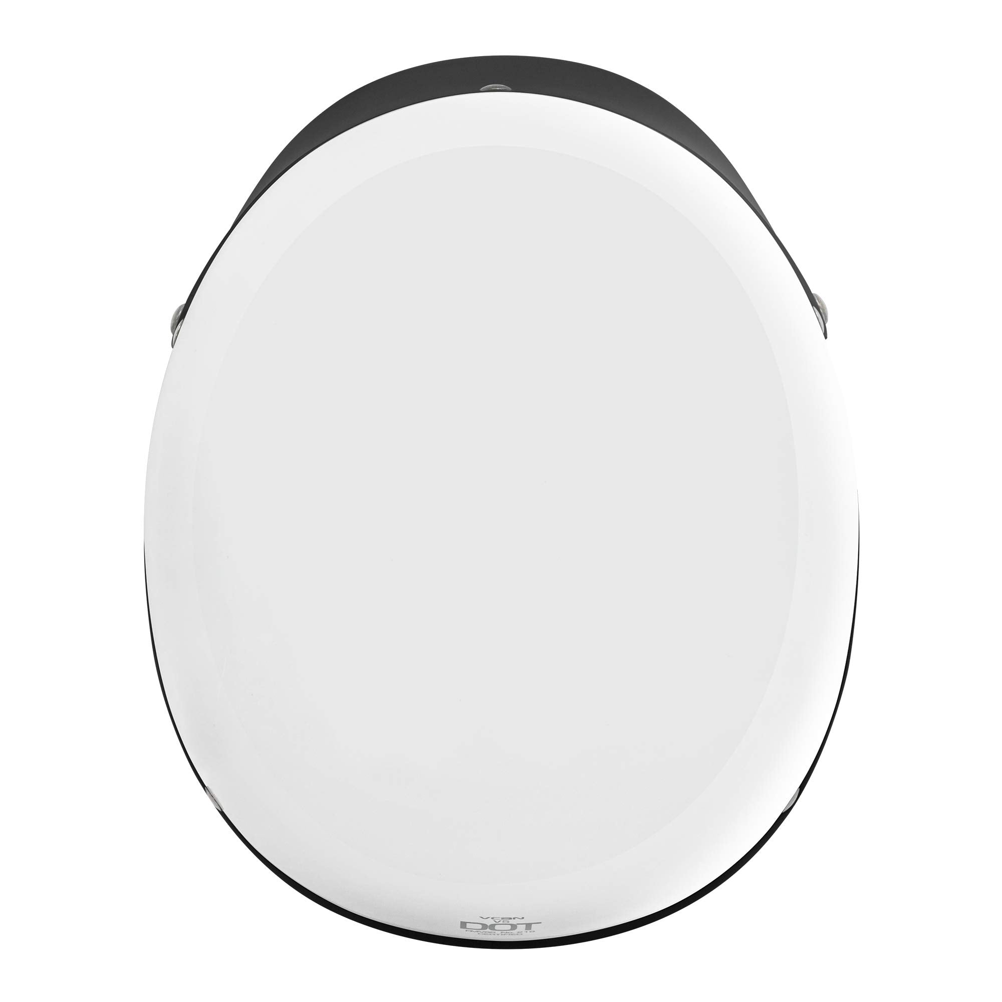 Vcan Cruiser Gloss White Motorcycle Half Helmet (Small)