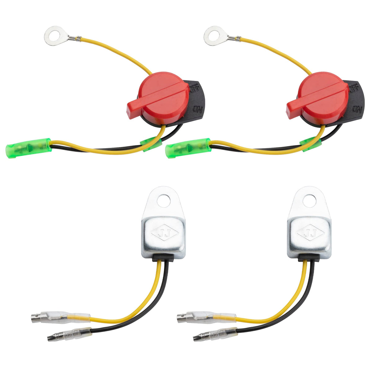 for Honda On Off Switch Engine Kill Switch with 2 Low Oil Sensors Fit for Honda GX120 GX160 GX200 GX240 GX270 GX340 GX390 (2 Set