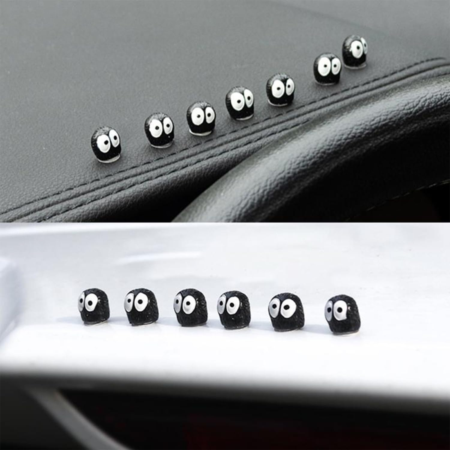 Dimpola Cute Soot Sprites - Car Rearview Mirror Accessories for Car Interior Decoration Dashboard Car Ornament Funny Gifts for C