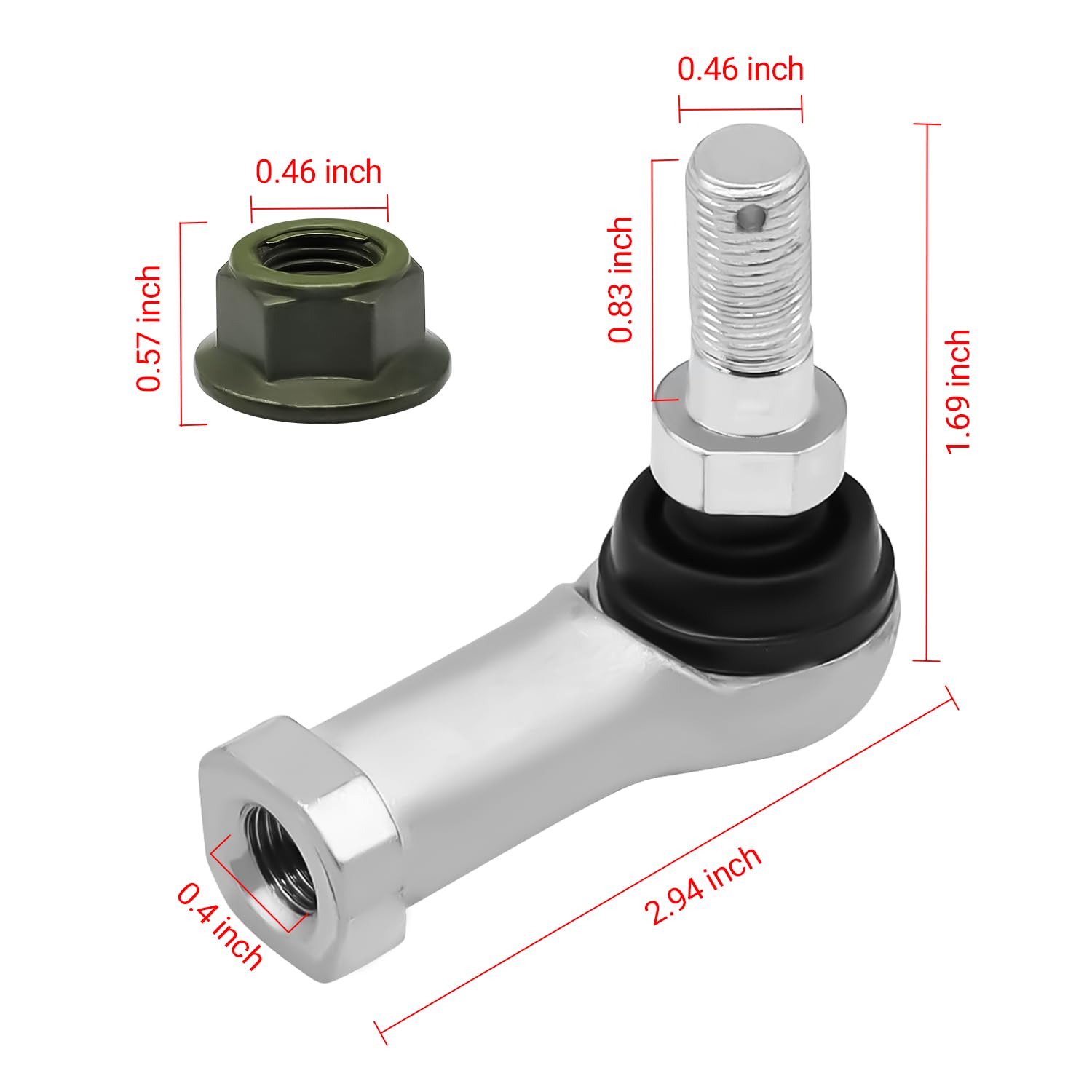 Drive-Up Club Car Tie Rod Ends, Club Car Precedent Tie Rod End For Club Car Precedent 2004-Up And Club Car Tempo 2018-Up Gas Or Electric Models, Oem102022601 102288301