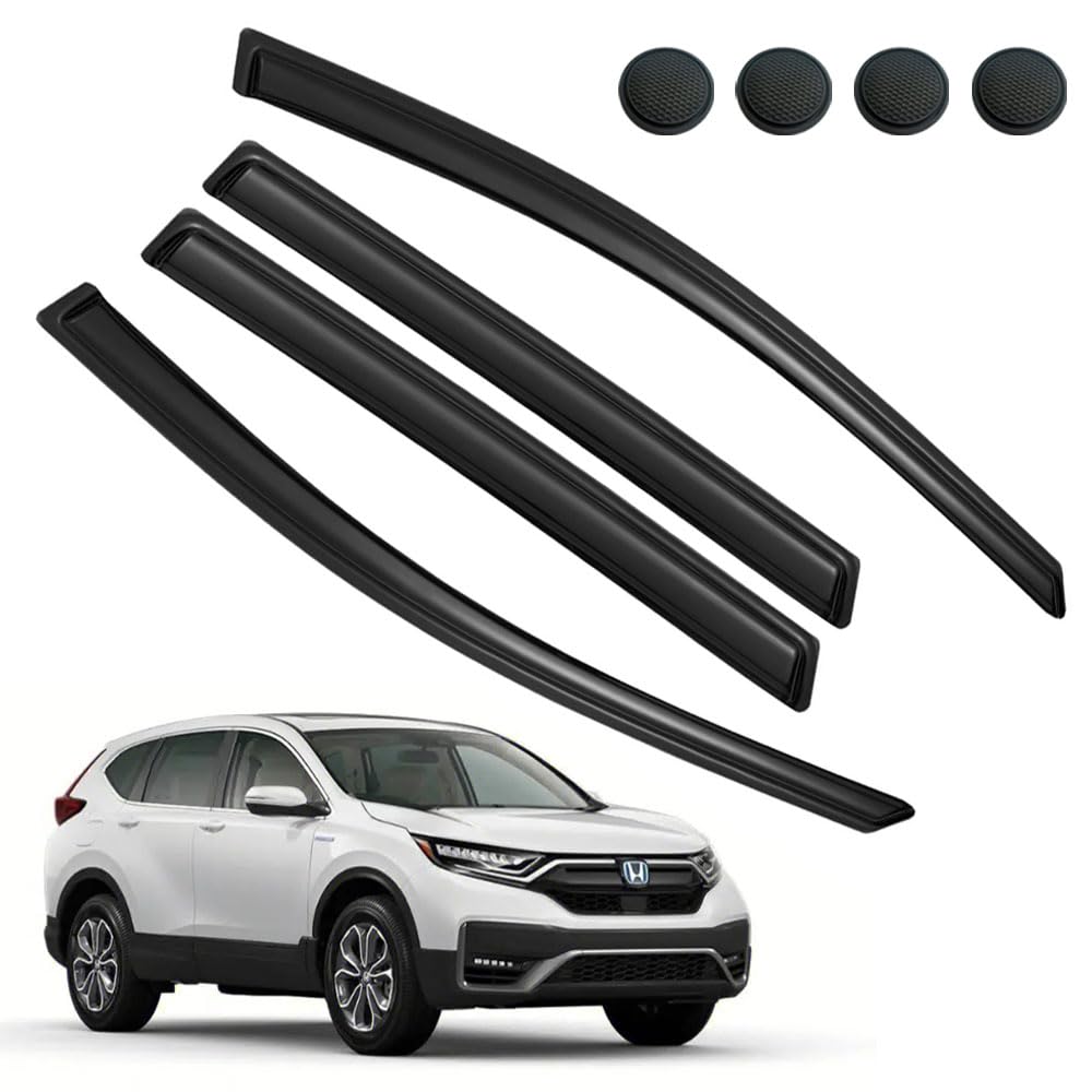 Letingfar Rain Guards For Honda Cr-V 2017-2022, Tape-On Side Window Deflectors For Honda Cr-V, Window Visors For Honda Cars, For