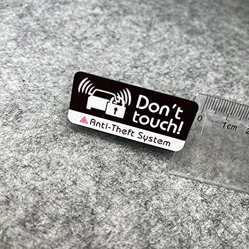 2PCS Warning Do not Touch Anti-Theft System Auto Window Stickers Car Styling Vinyl Decals 50x25mm