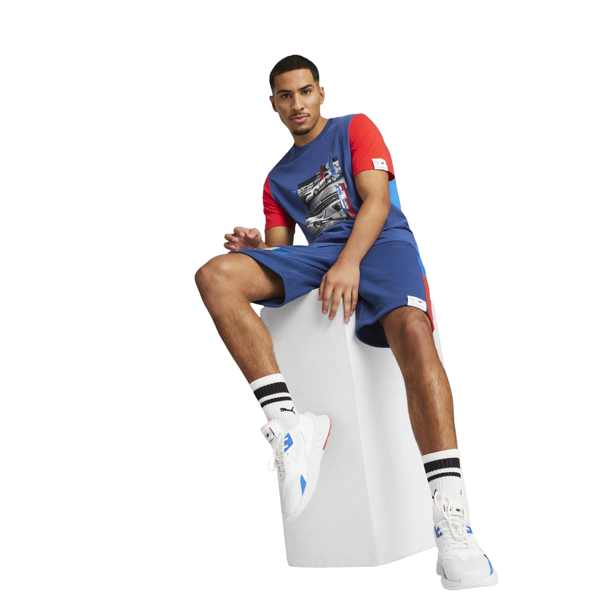 PUMA Men's Standard BMW M Motorsport Graphic Tee, Pro Blue-M Color 23, Small