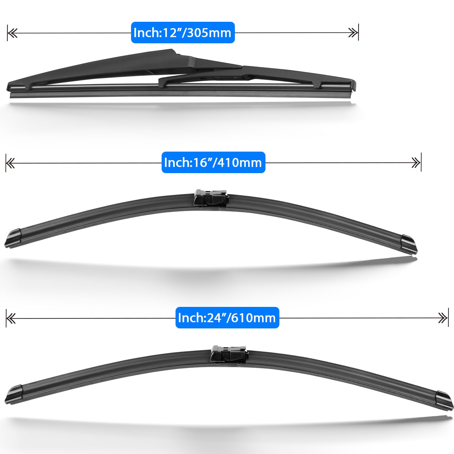 Raintok Windshield Wiper Blades Replacement For Chevrolet Chevy Spark 2013 2014 2015 Original Factory Quality Front Rear Wipers