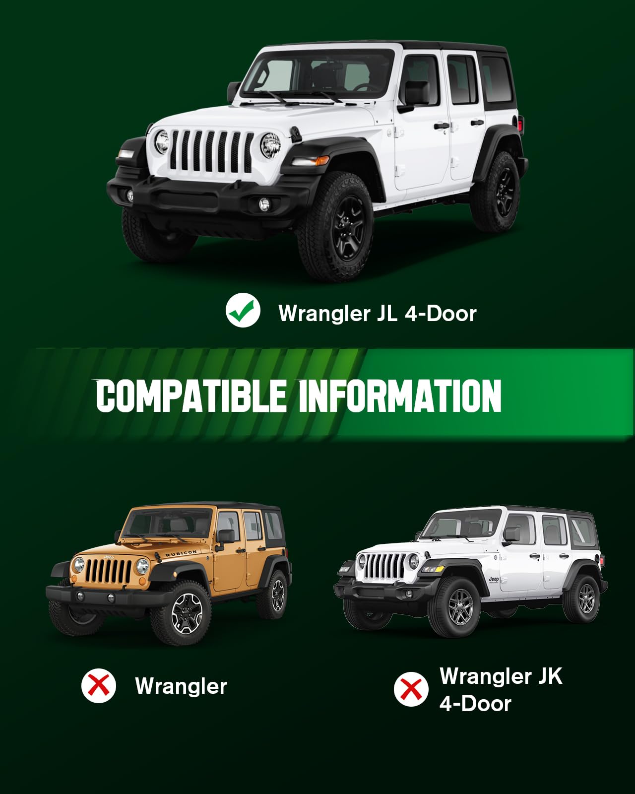 Viwik Car Floor Mats For Jeep Wrangler Jl 2018 2019 2020 2021 2022 2023 2024 2025, Tpe Rubber Car Mats All Weather Custom Floor