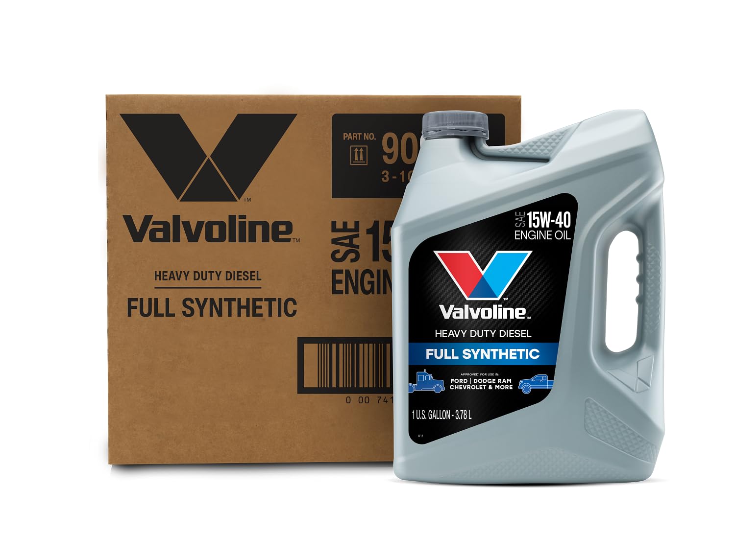 Valvoline Heavy Duty Full Synthetic 15W-40 Diesel Engine Oil 1 GA, Case of 3