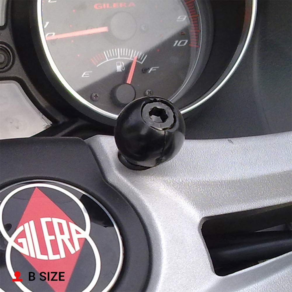 Ram Mounts Ram-B-367U Motorcycle Handlebar Clamp Base With M8 Bolts With B Size 1'' Ball