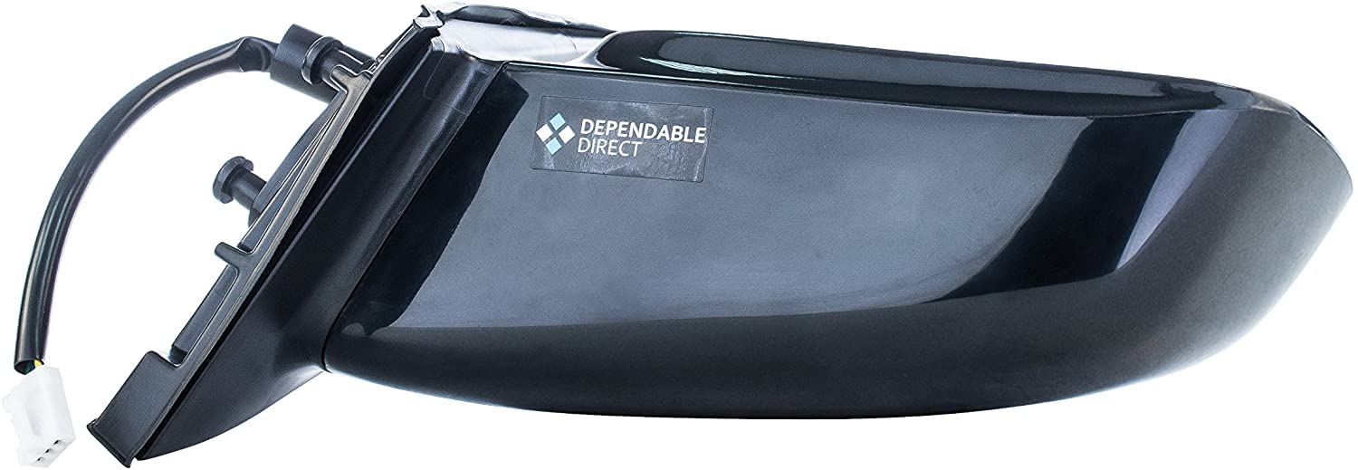 Passenger Side Mirror for Toyota Corolla CE (2003 2004 2005 2006 2007 2008) Smooth Black Power Adjusting Non-Heated Non-Folding