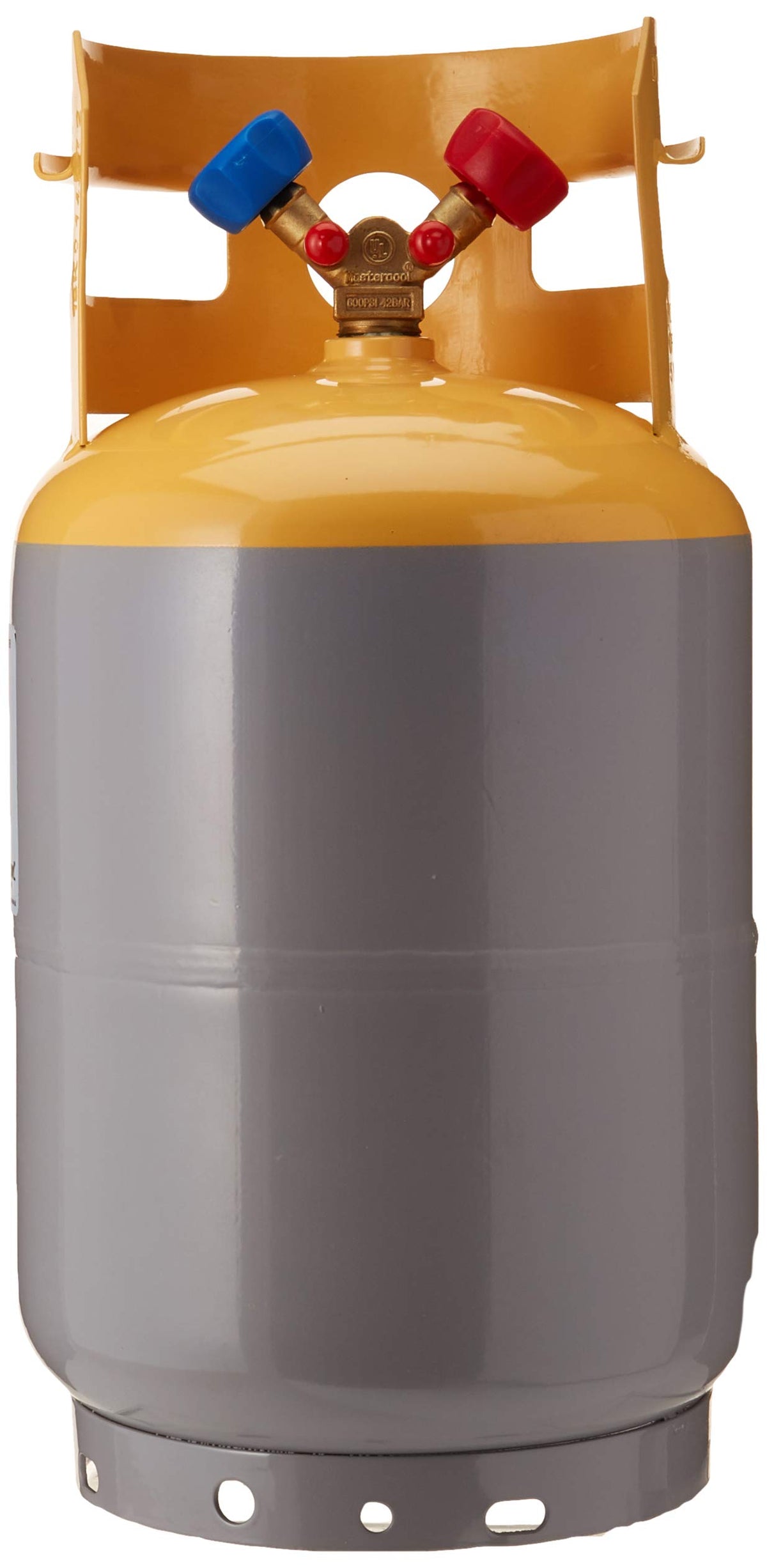 Mastercool 62010 Gray/Yellow 30 Lb Refrigerant Recovery Tank Without Float Switch And     Fl-M (7/16-20)