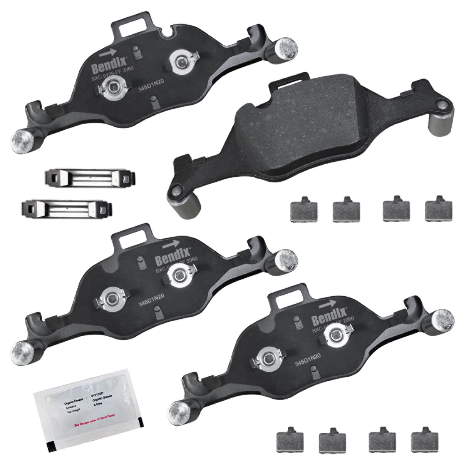 Bendix Priority1 Cfc2060 Ceramic Front Brake Pads For Select Models Bmw 430I Gran Coupe,530E,530E Xdrive,530I,530I Xdrive,540D X