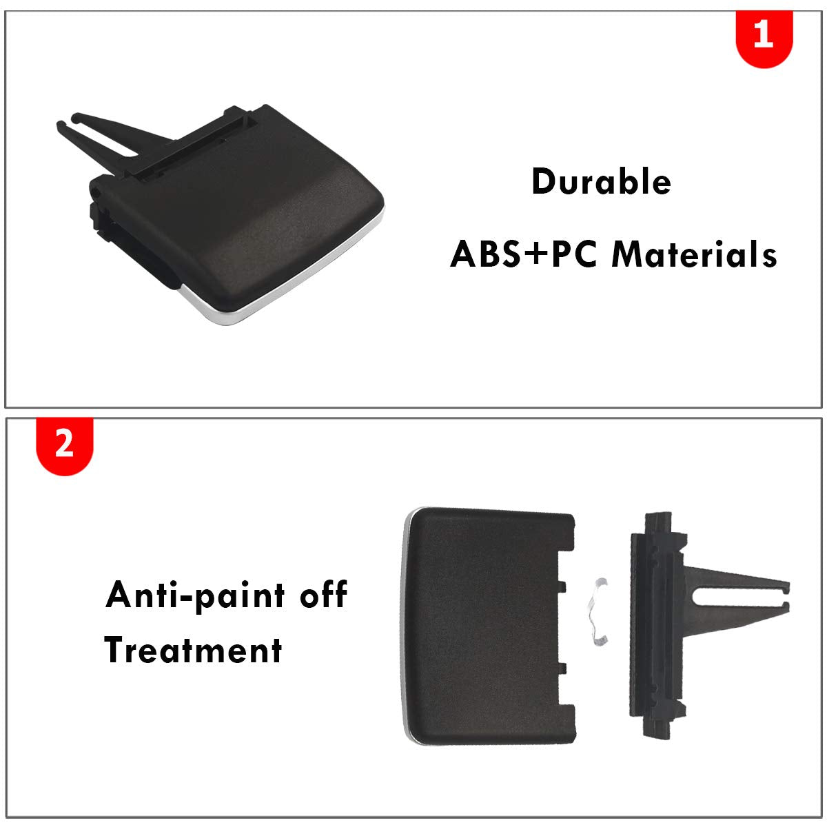 Moonlinks Compatible With Mercedes Benz Front Left Right Air Vent Clips Tabs, Front Row Air Grille Tabs Clip For W166 Ml Class 2