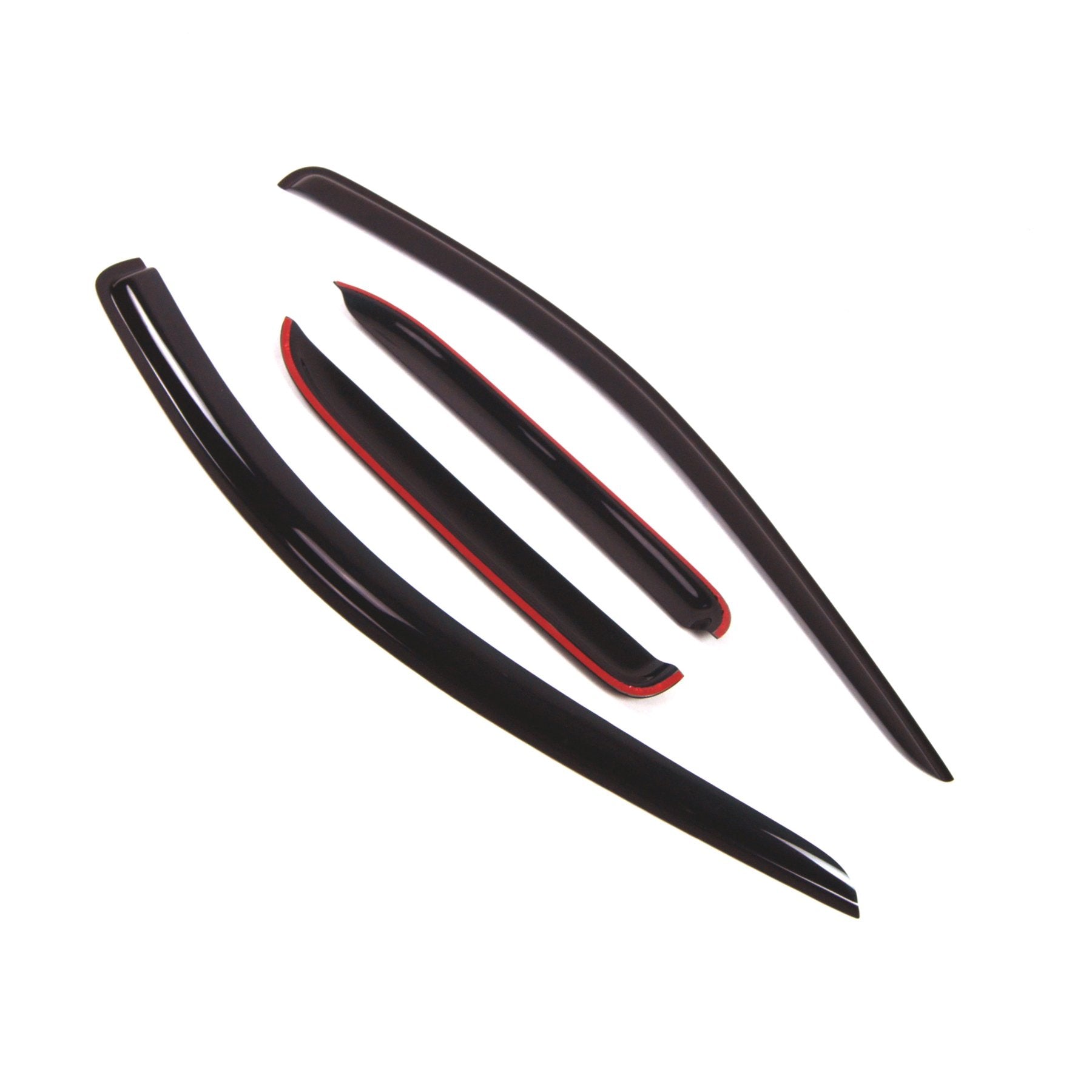 Tuningpros Outside Mount Window Vent Visors Rain Guards Compatible With Dodge Ram 1500 Quad 2002-2008 | Side Window Wind Deflect