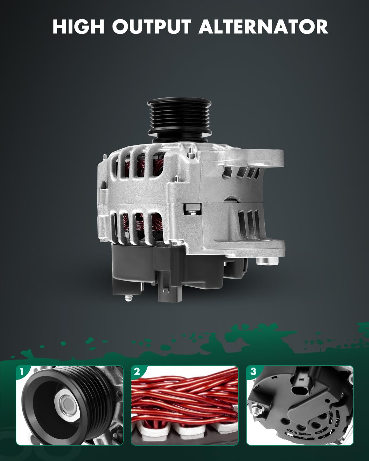 SCITOO Alternator Compatible with 1.8L 2.0L for Volkswagen for Beetle 1999-2005, for Golf 1999-2006, for Jetta 1999-2005 - 12V 9