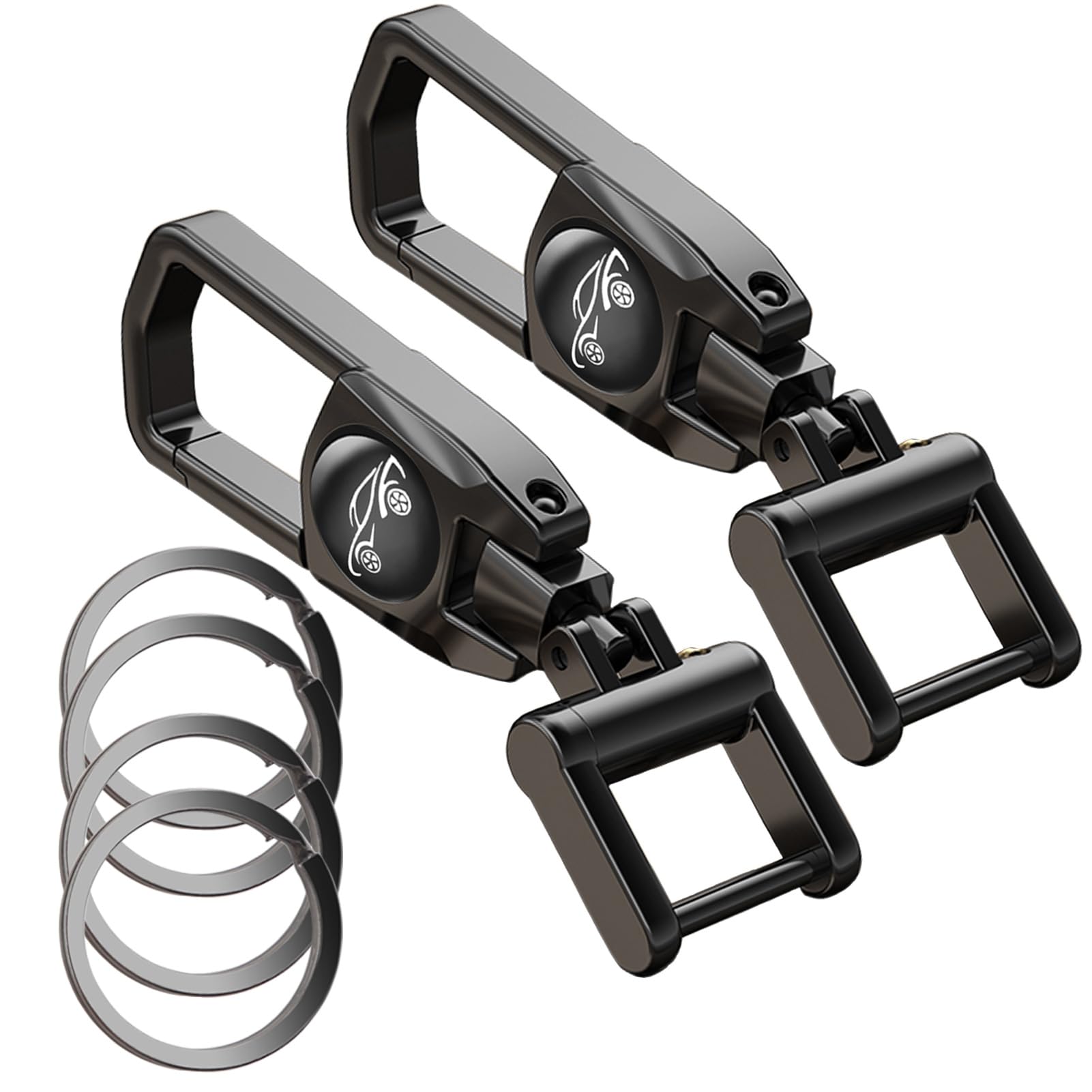 Juedarli Metal Car Fob Keychain,Heavy Duty Key Chain With 2 Detachable Key Rings,Key Holder Clip For Keychains Men And Women (Pa