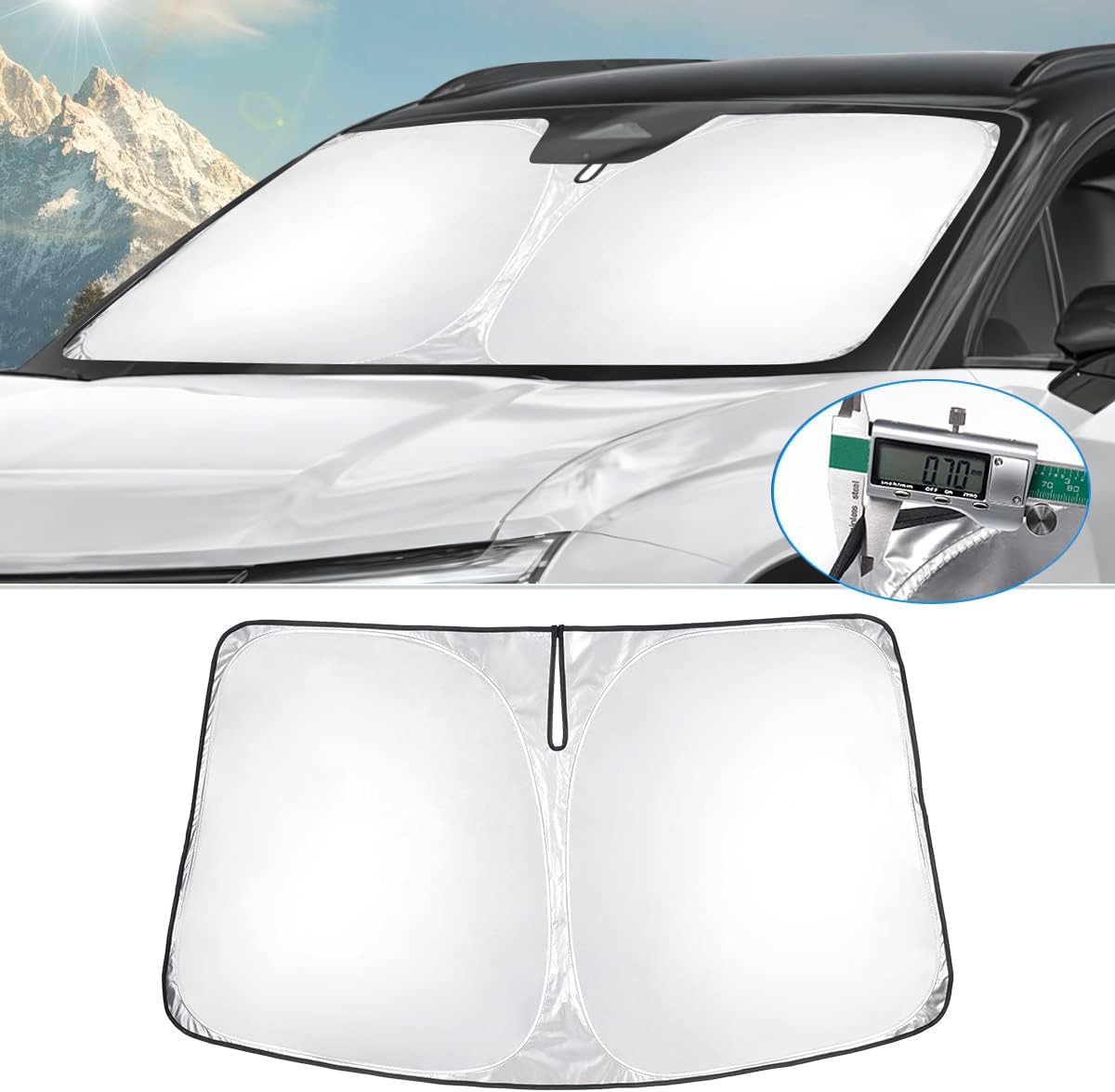 T Tgbros Windshield Sun Shade For Chevrolet Blazer Ev 2024 2025 Accessories Foldable Sun Shield Front Window Sunshade Cover Sun